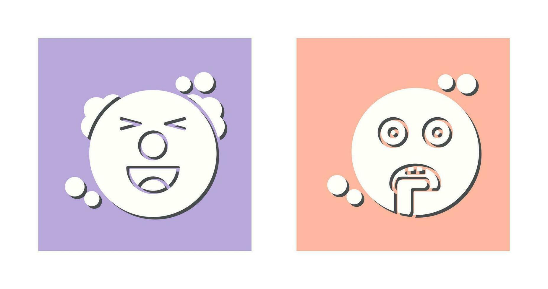 Clown and Drooling Icon vector