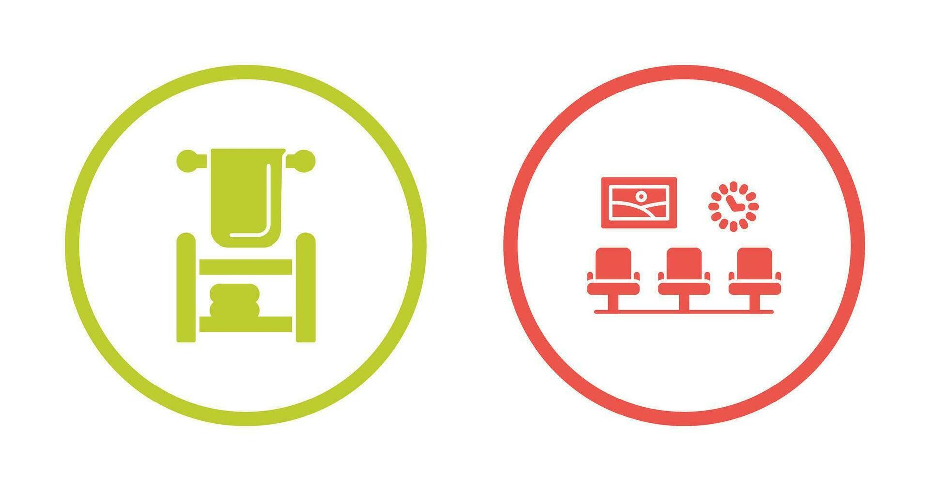 Towel and Seats Icon vector