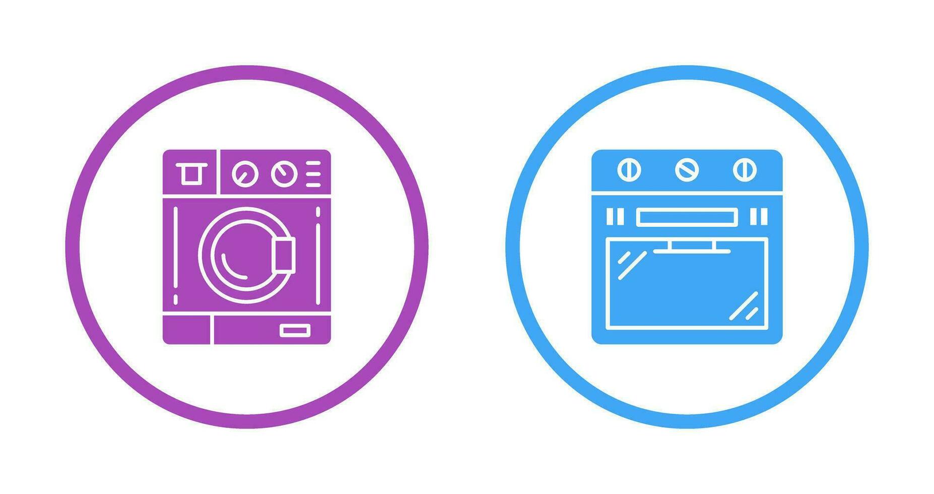 Washing Machine and Stove Icon vector