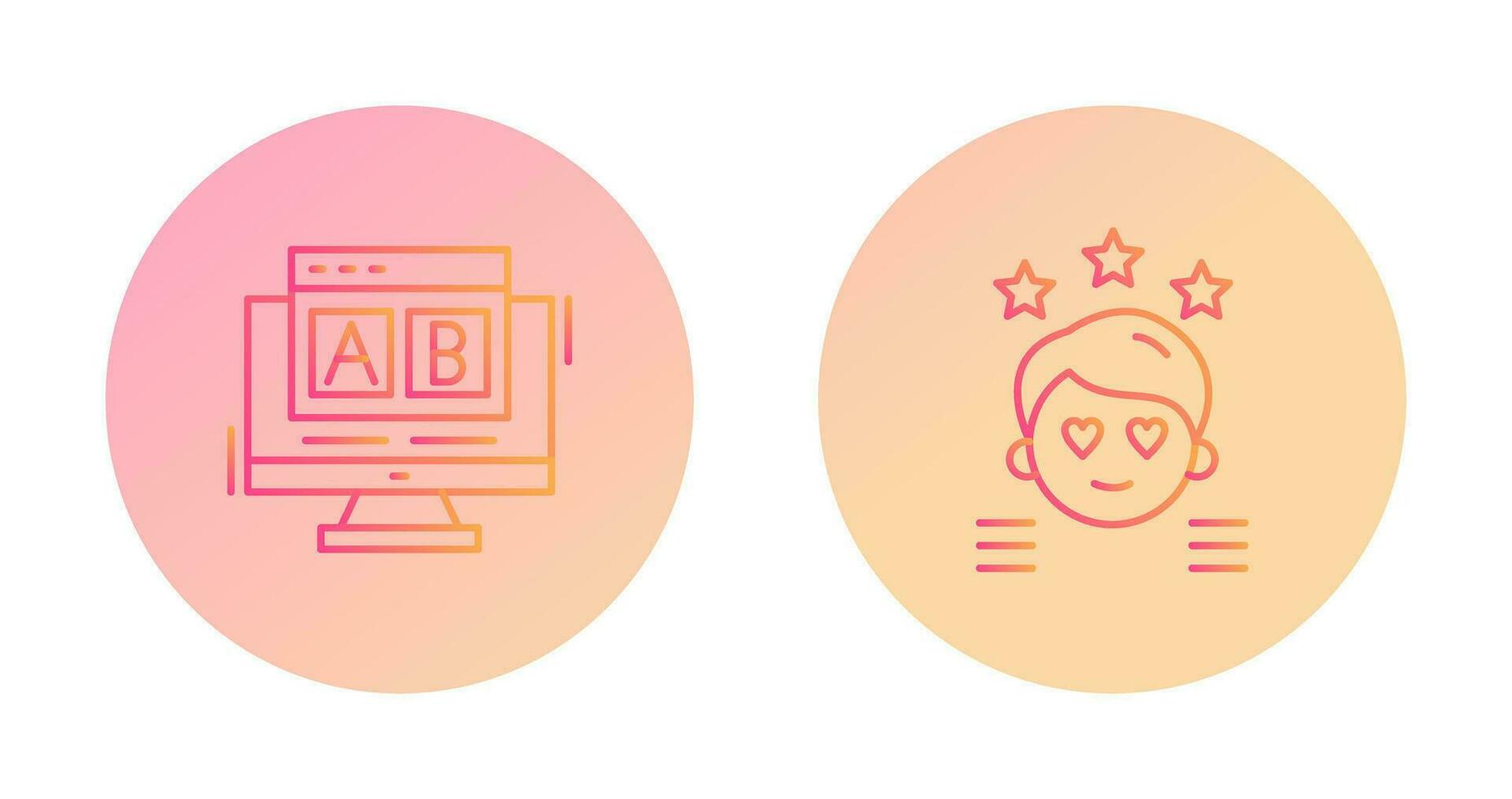 ab pruebas y ux revisión icono vector