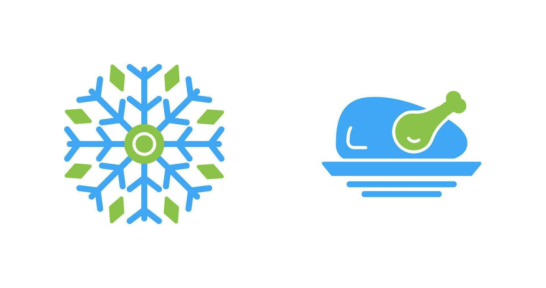 Ice and Chicken Icon vector