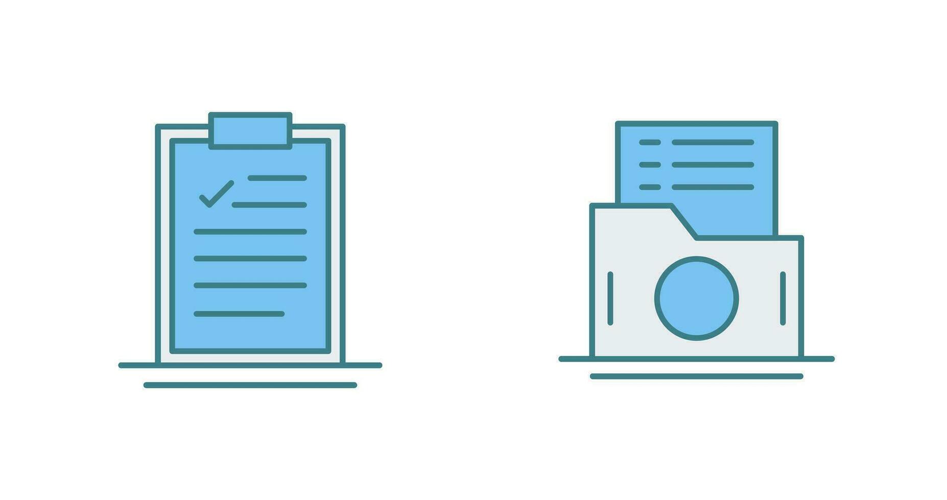 Clipboard and List Folder Icon vector