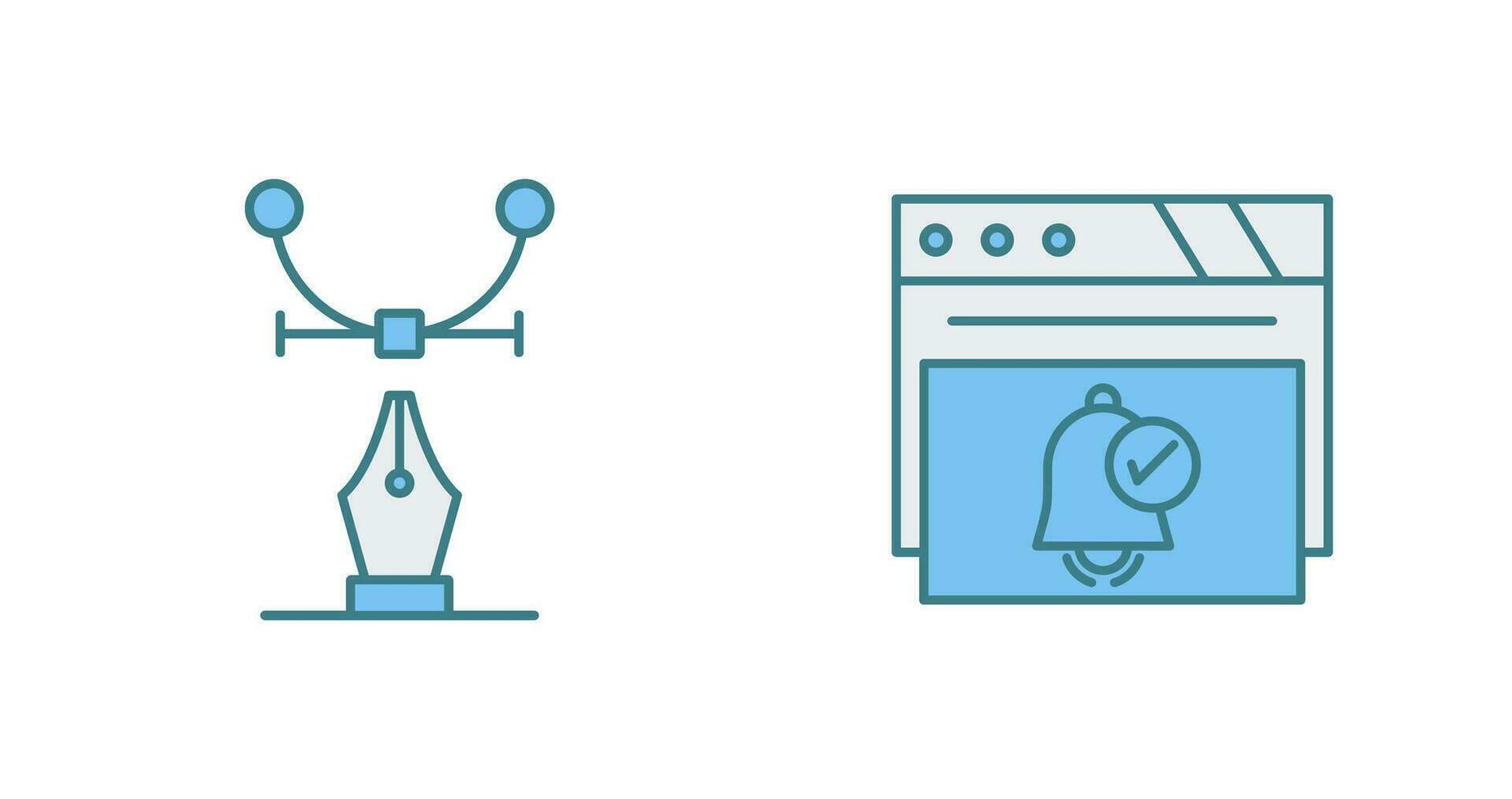 Web Design and Notification Icon vector