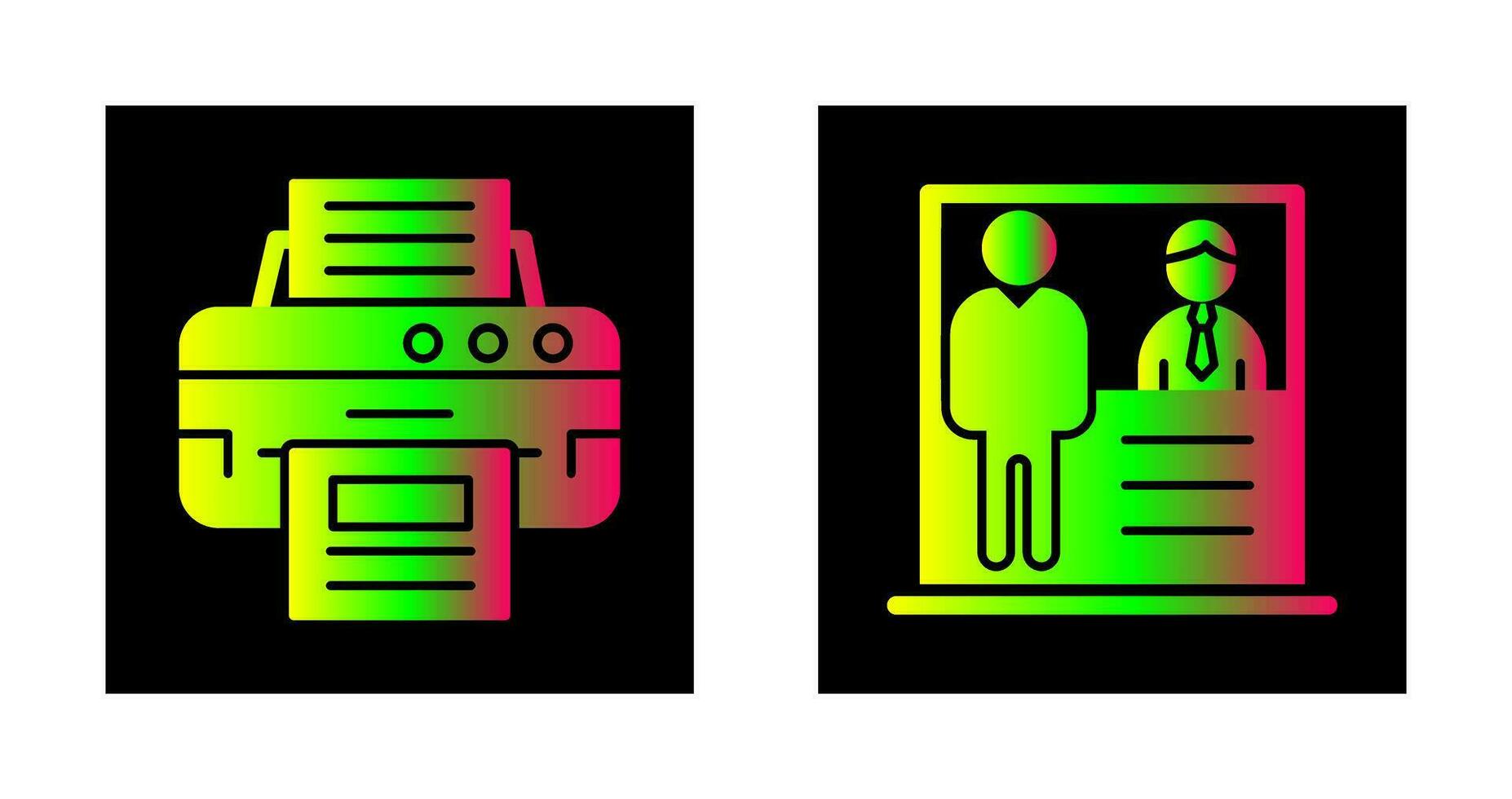 Printer and Cash Deposit Icon vector