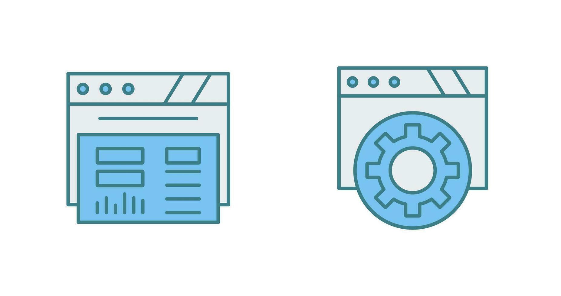 Dashboard and Browser Icon vector