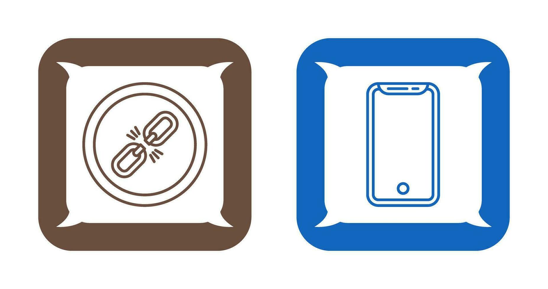 Link and Smartphone Icon vector