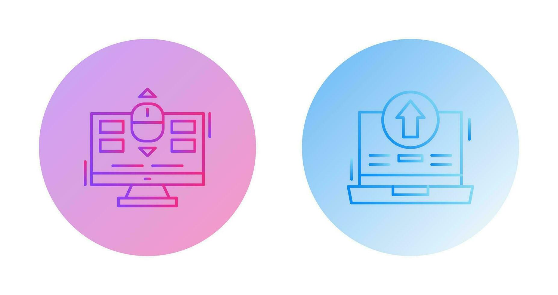 Scroll and Upload Icon vector