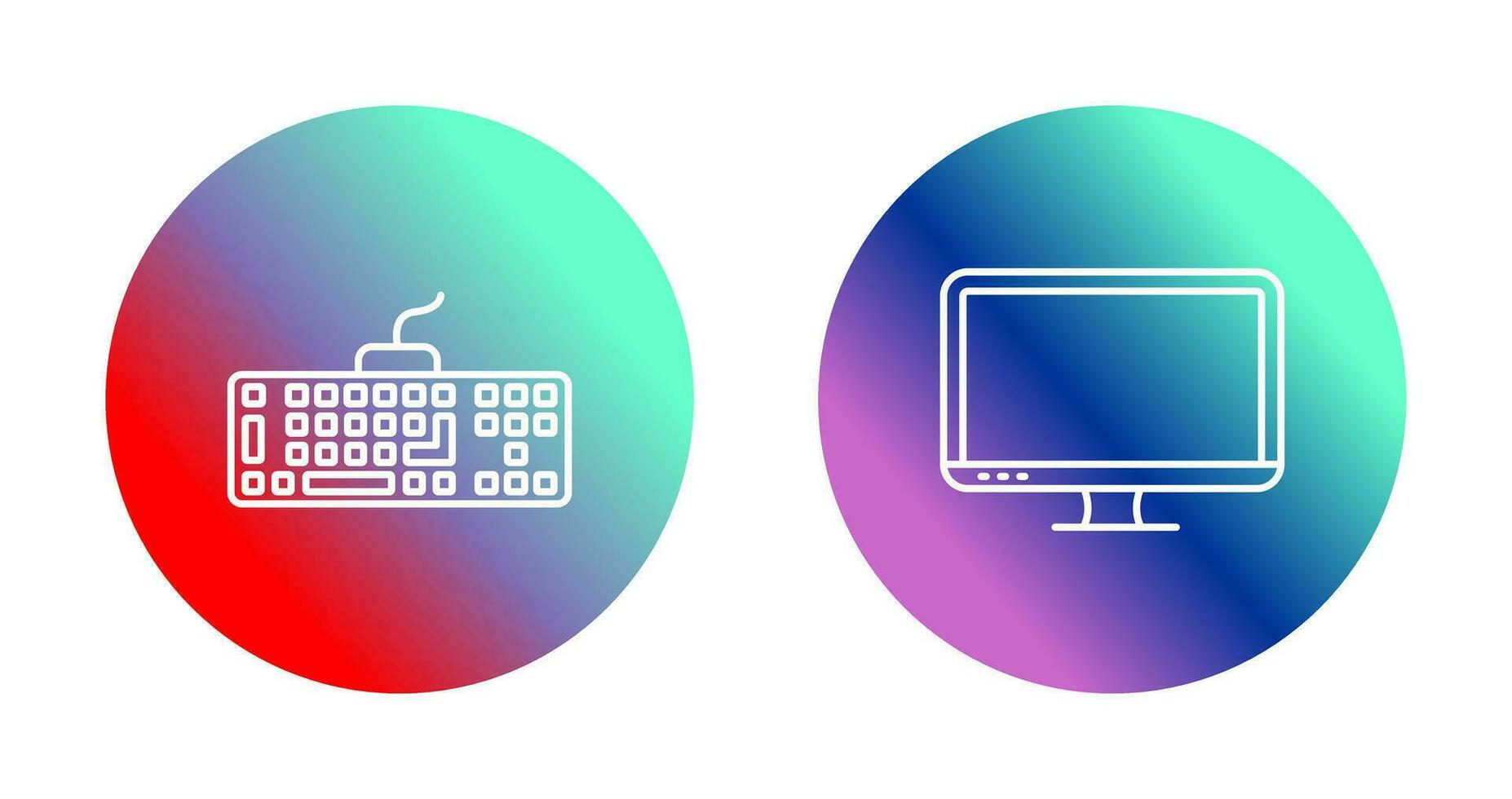 Keyboard and LCD Icon vector