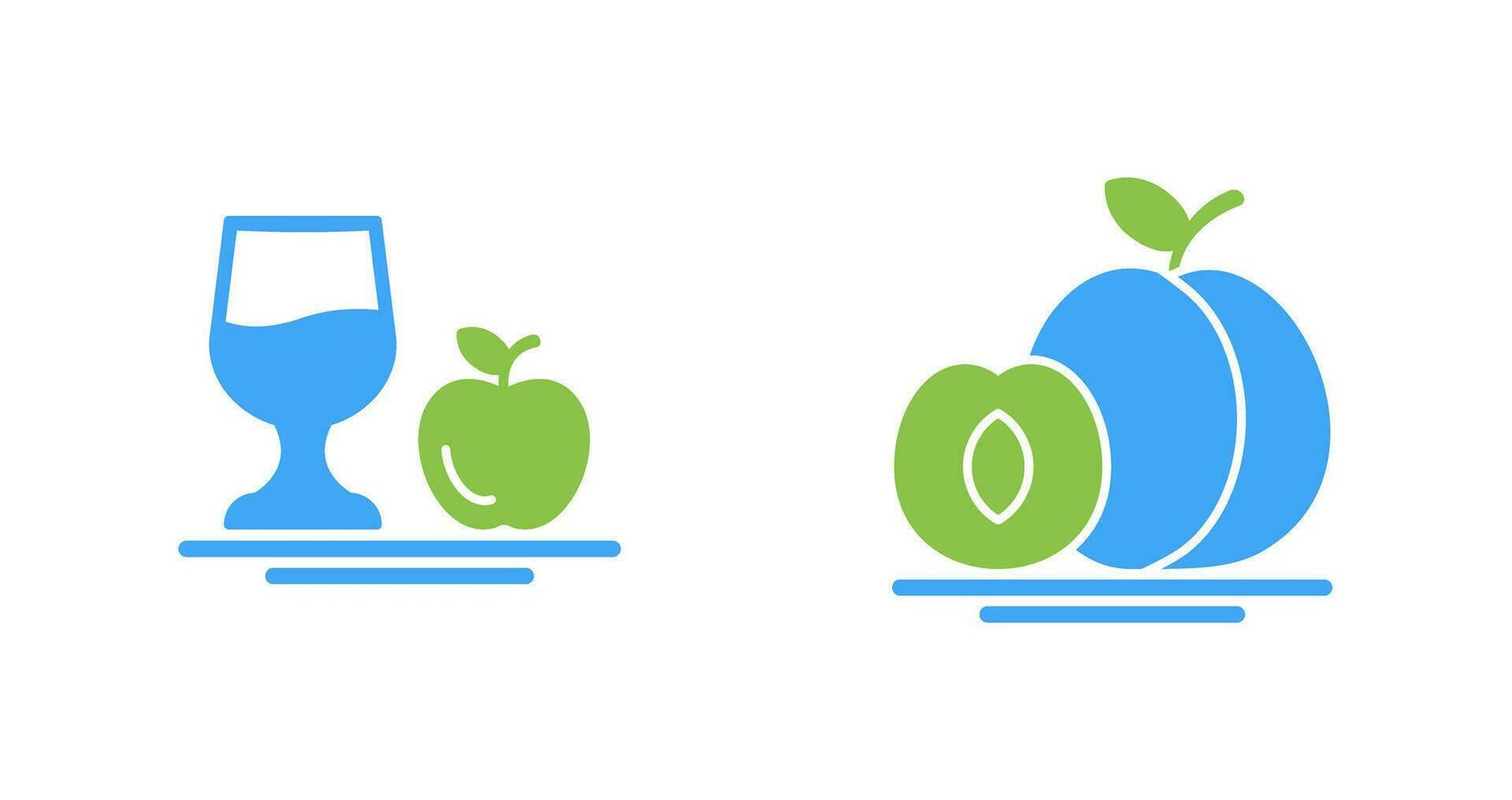 Healthy and Apricot Icon vector