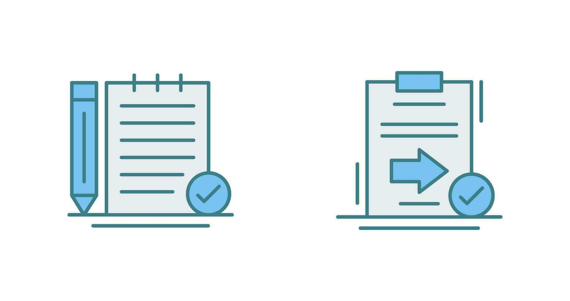 Check Notes and Send Icon vector