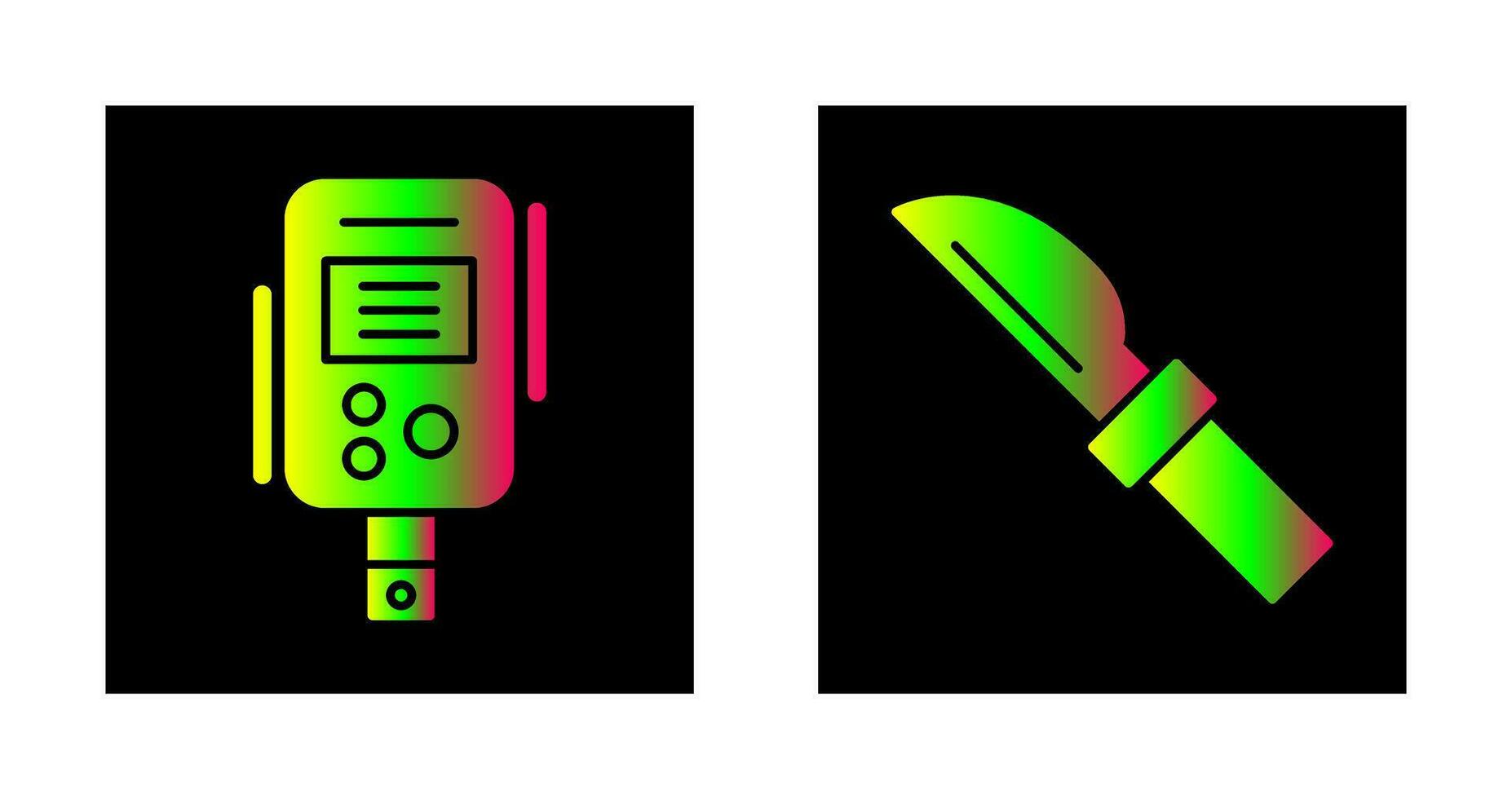 Diabetes Test and Knife Icon vector