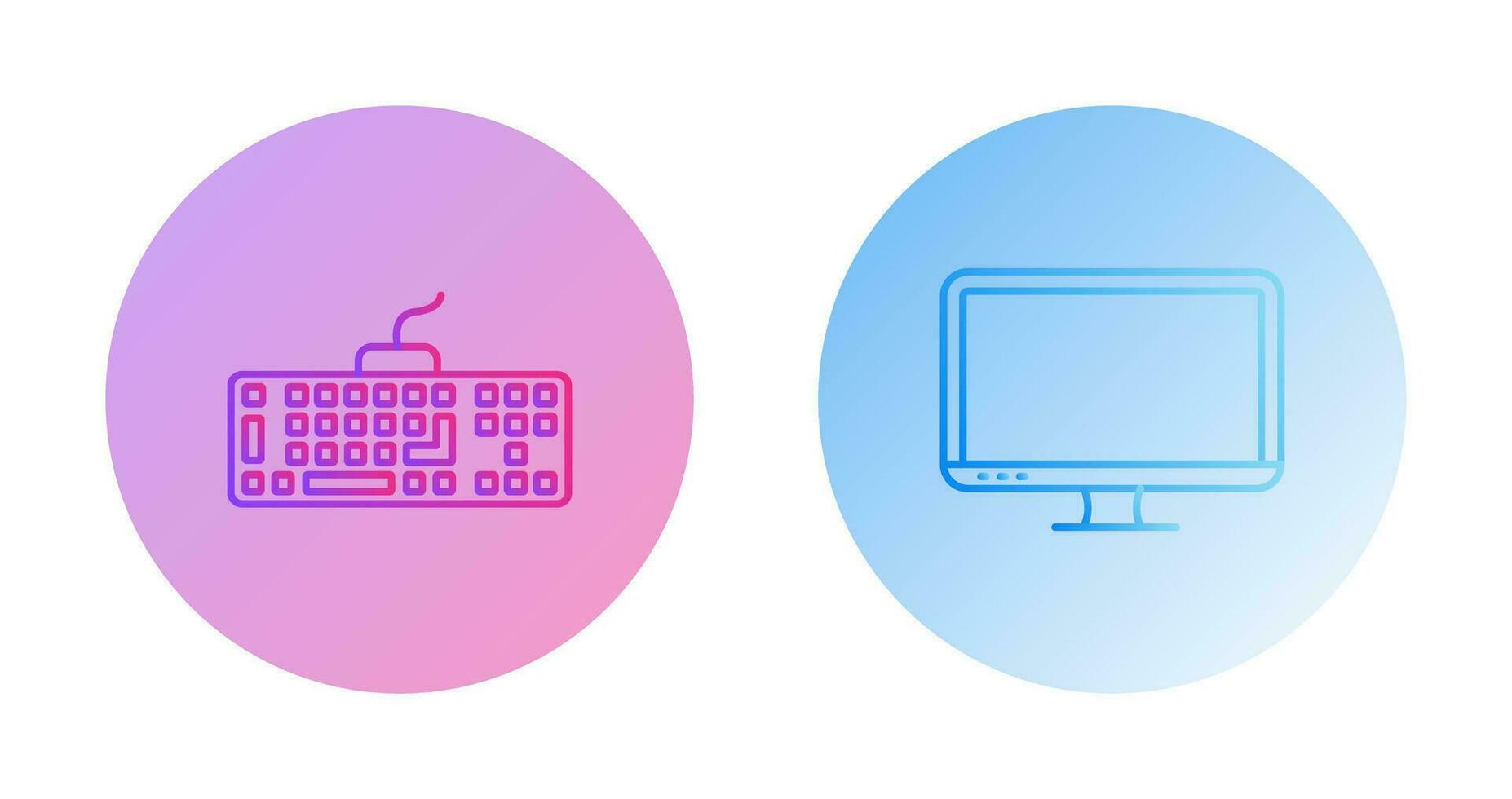 Keyboard and LCD Icon vector