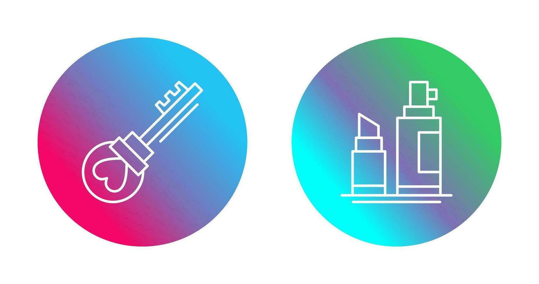 Key and Make up  Icon vector