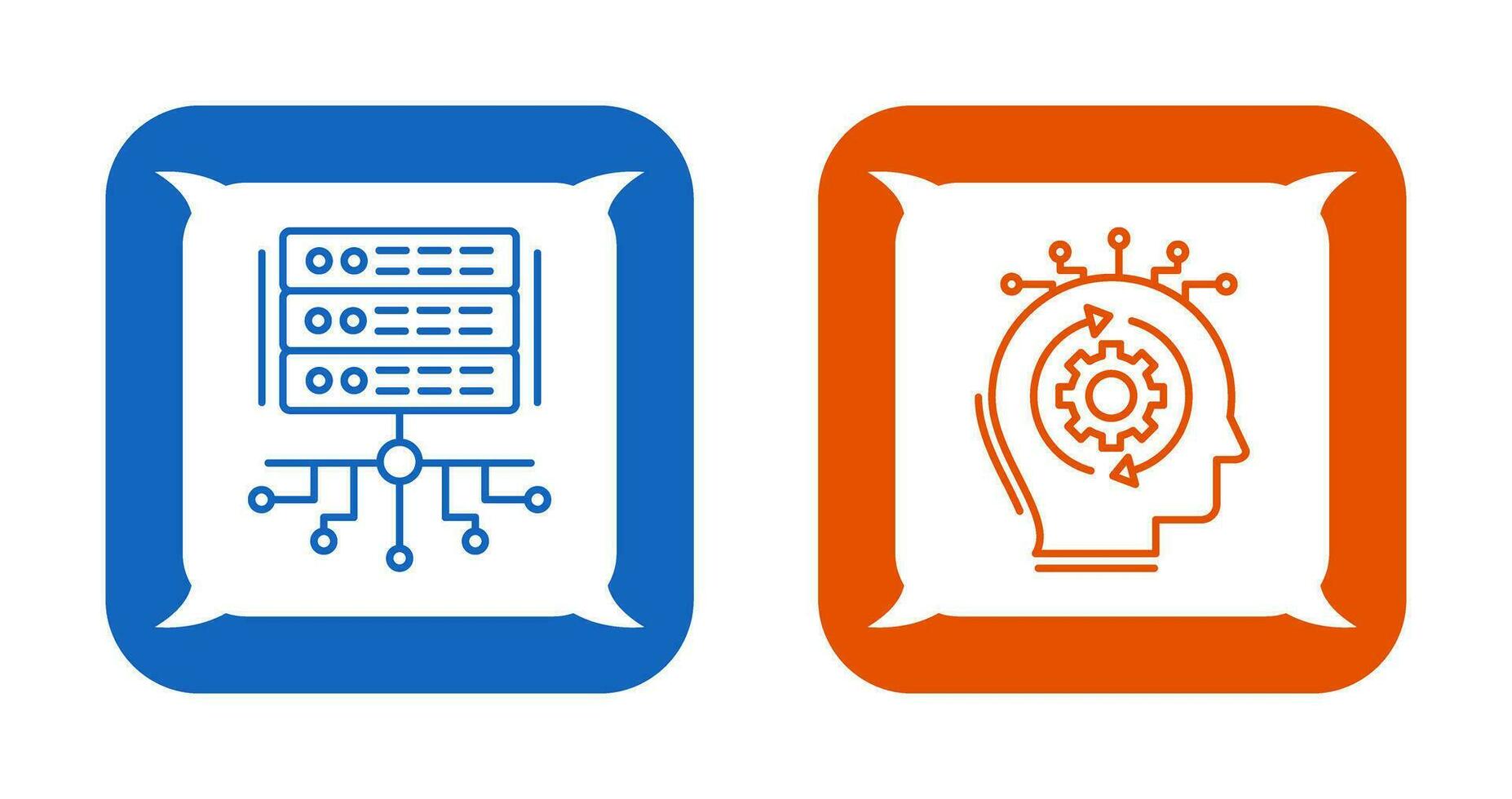 Server and Skills Icon vector
