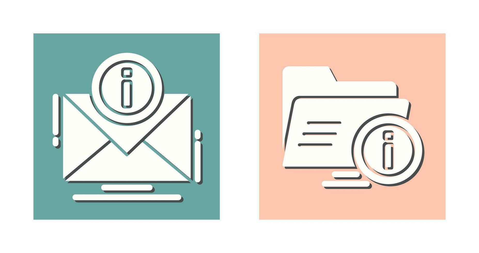 e mail and folder Icon vector