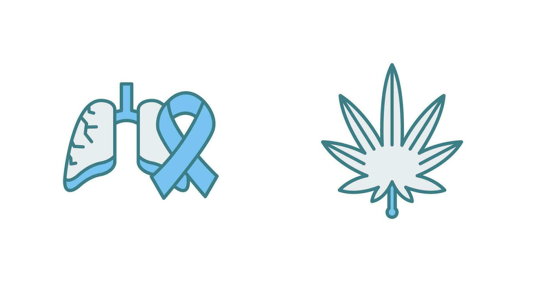 Cancer and Weed Icon vector
