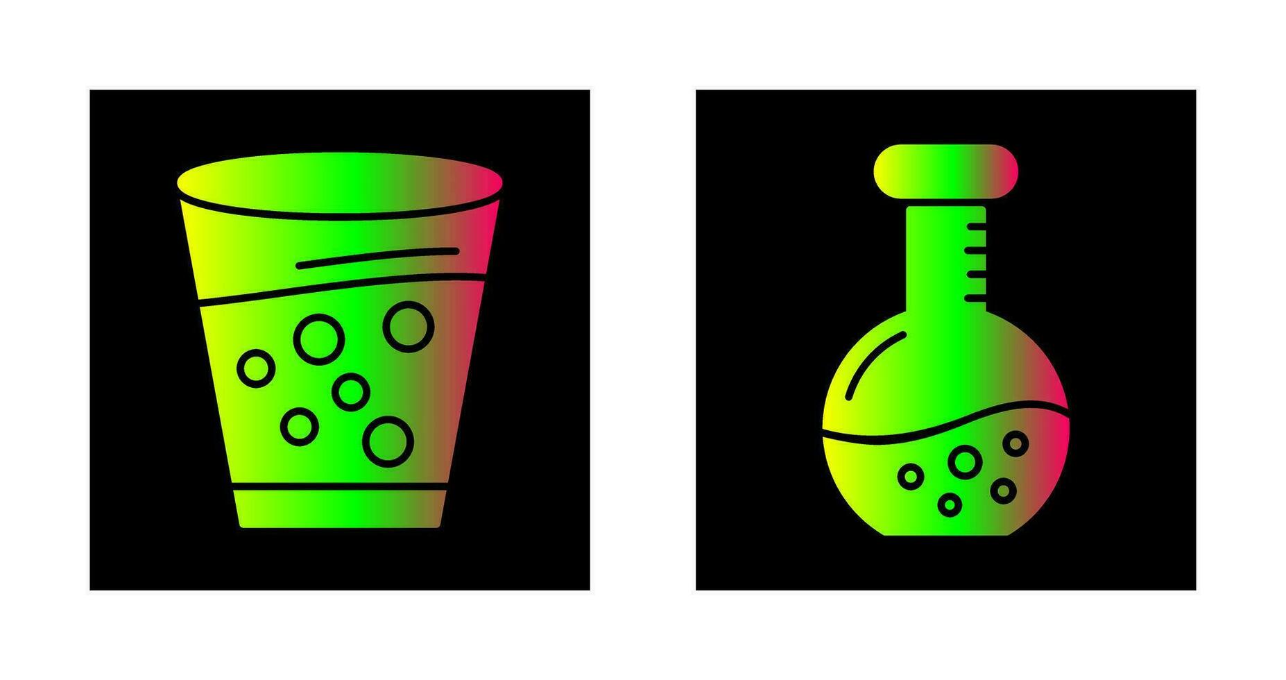 Antacid and Flask Icon vector