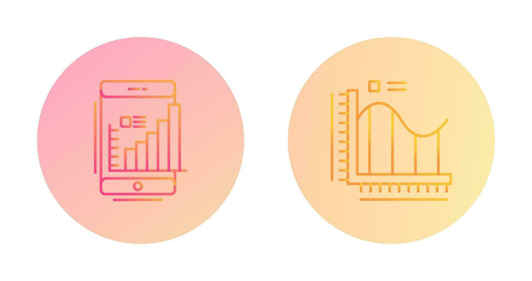 Mobile and Bar Chart Icon vector