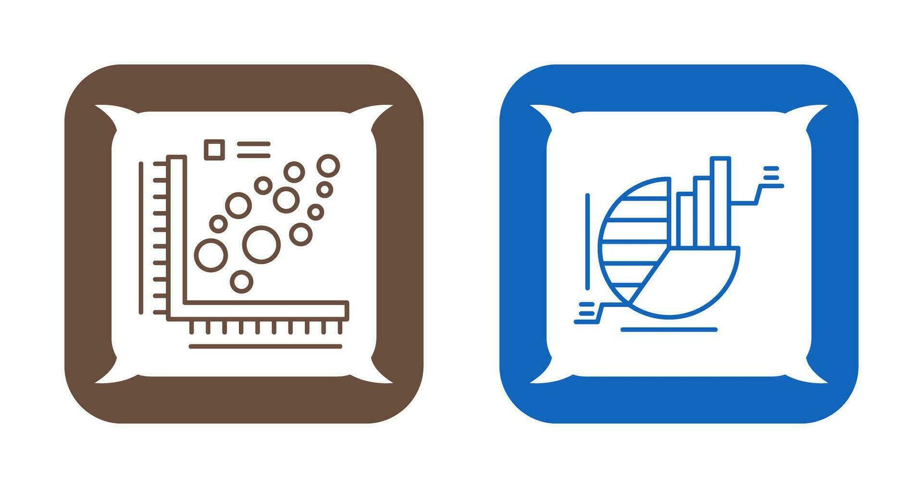Plot and Pie Chart Icon vector