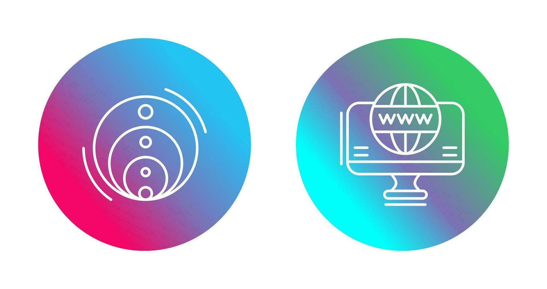 Venn Diagram and Web Icon vector