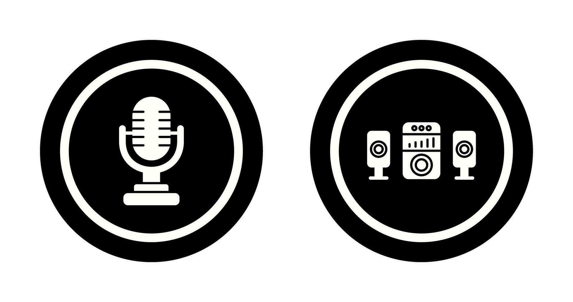 Microphone and Sound System Icon vector