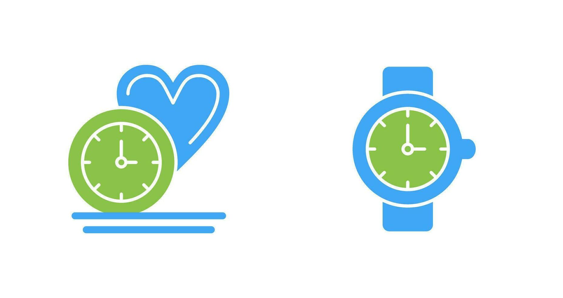 Love and Wrist Watch Icon vector