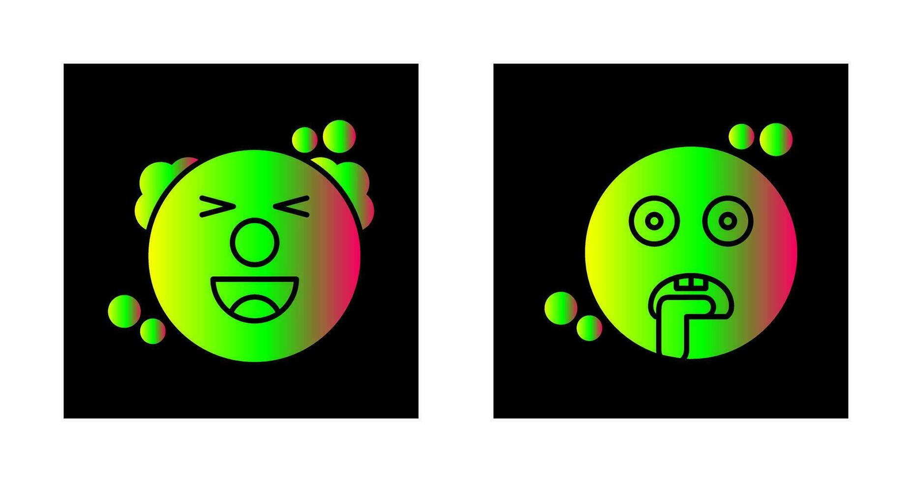 Clown and Drooling Icon vector