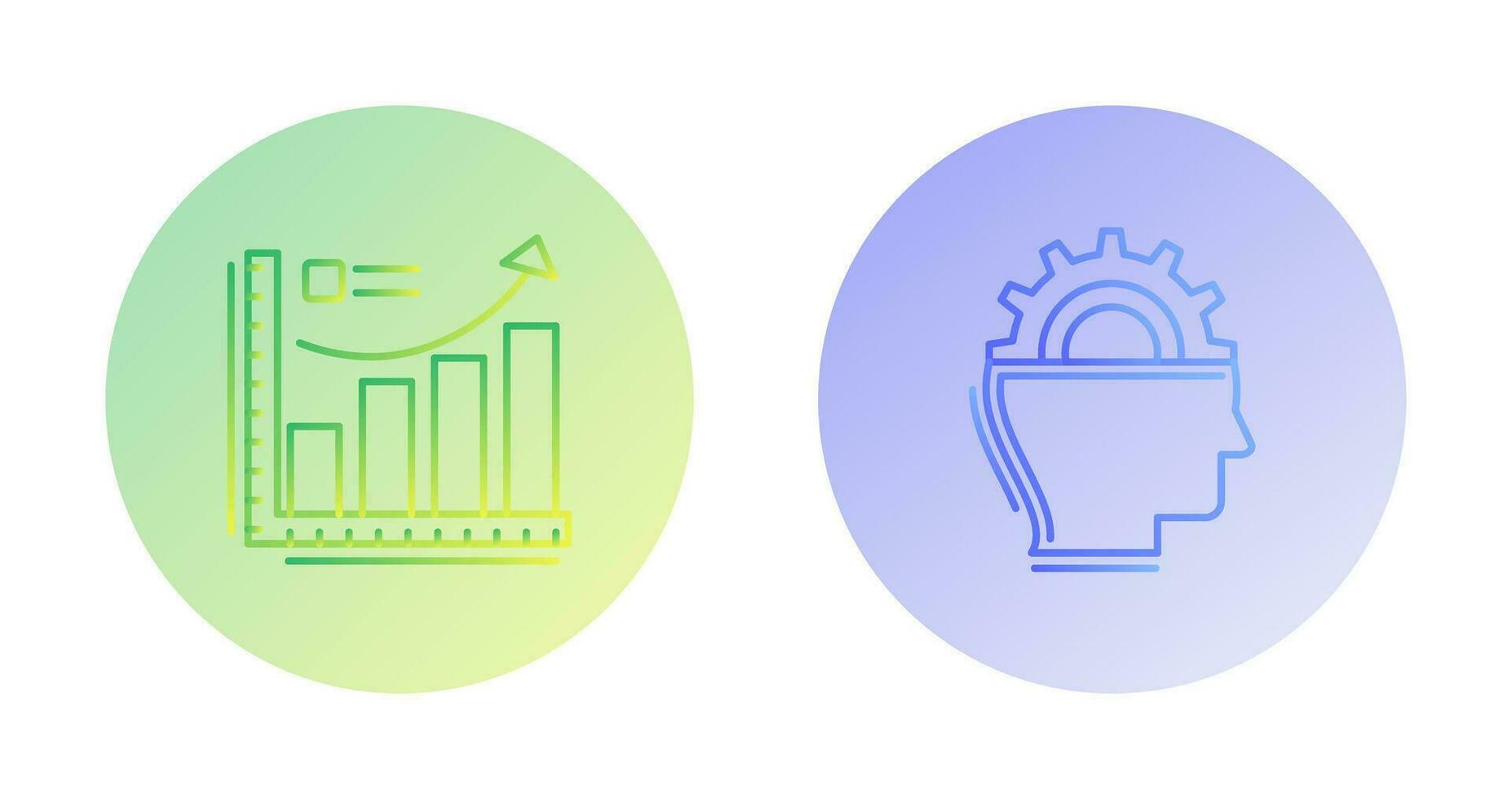 Growth Chart and Machine Learning Icon vector