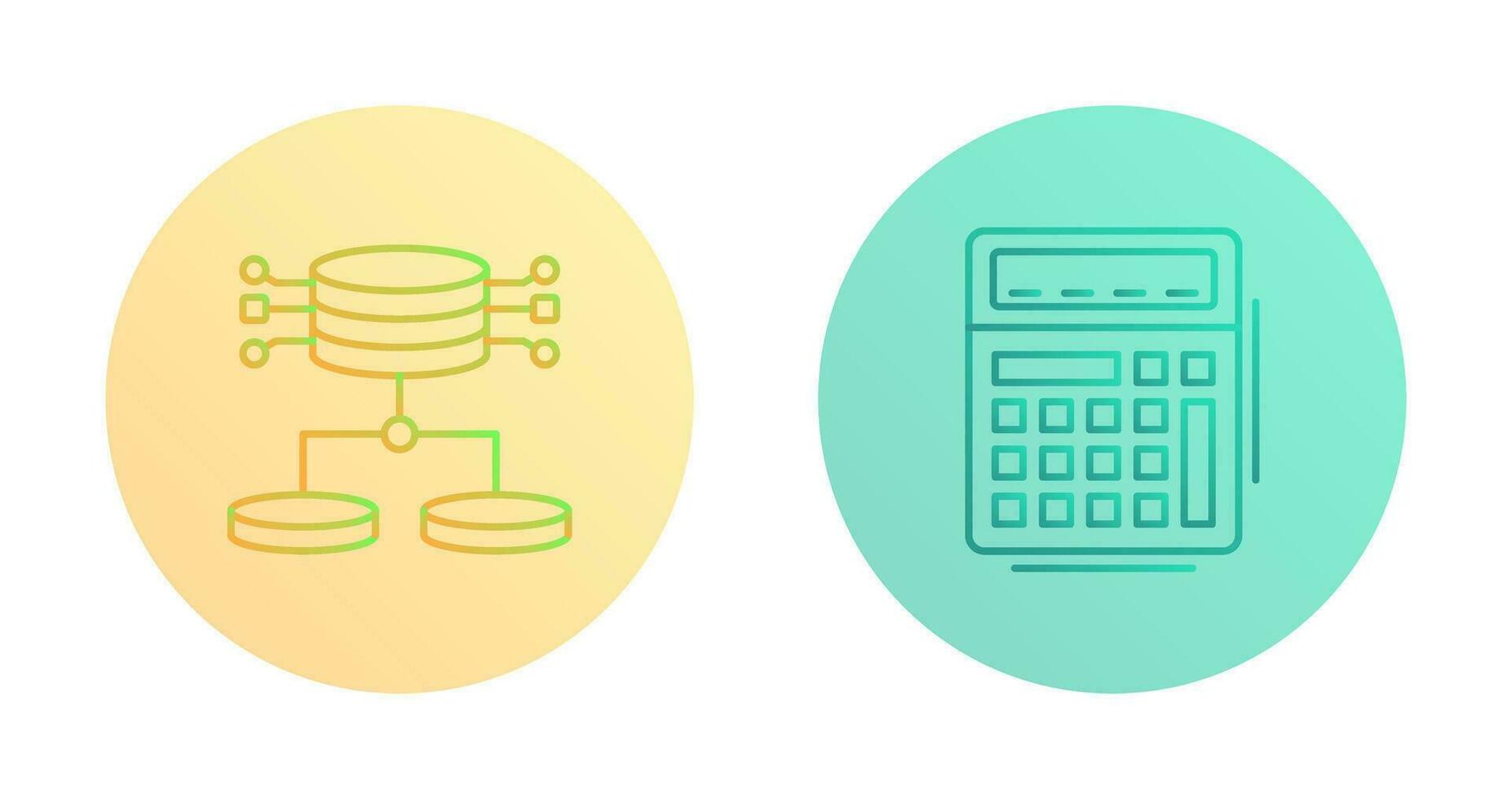 Structured Data and Calculator Icon vector