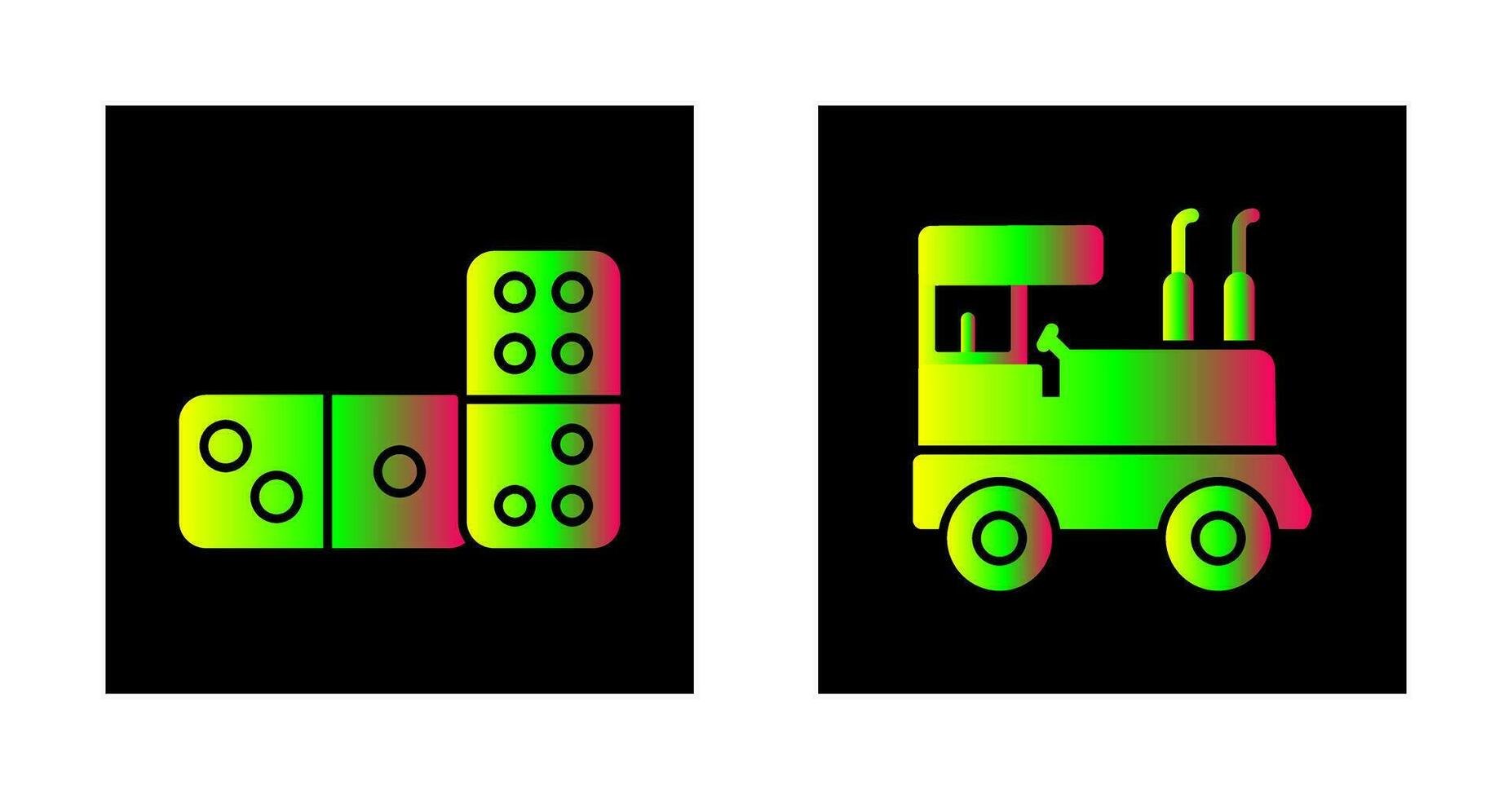 Domino and Toy Icon vector