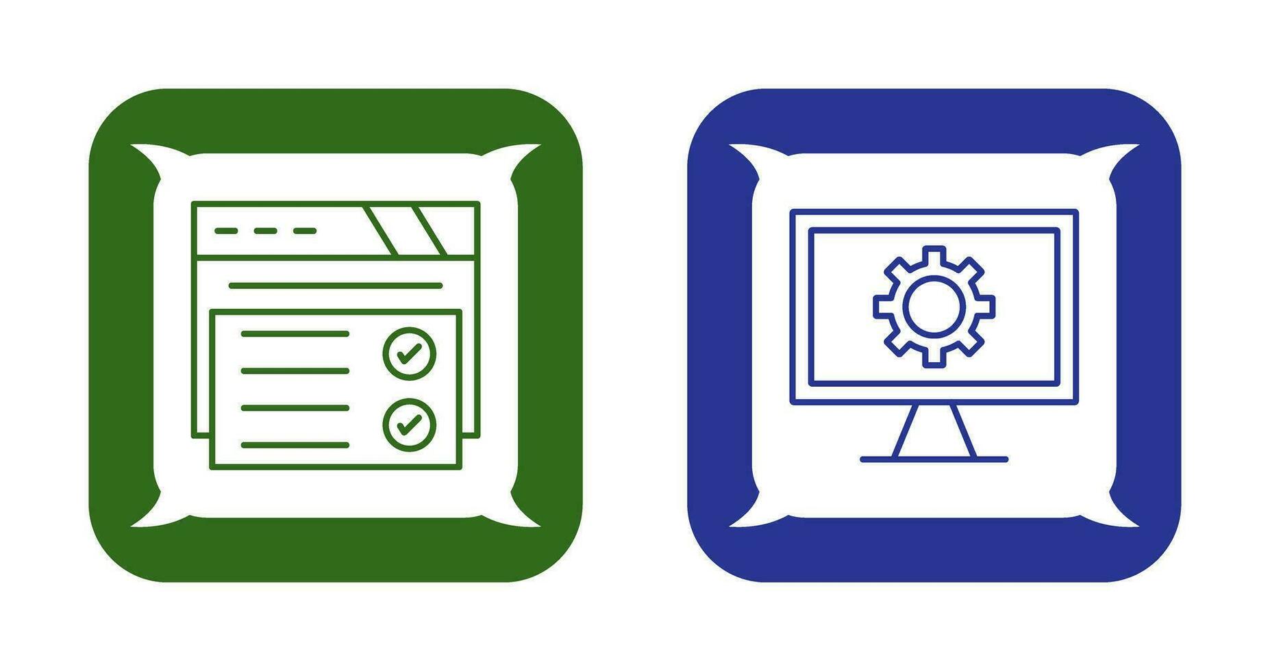 Web Browser and Monitor Screen Icon vector