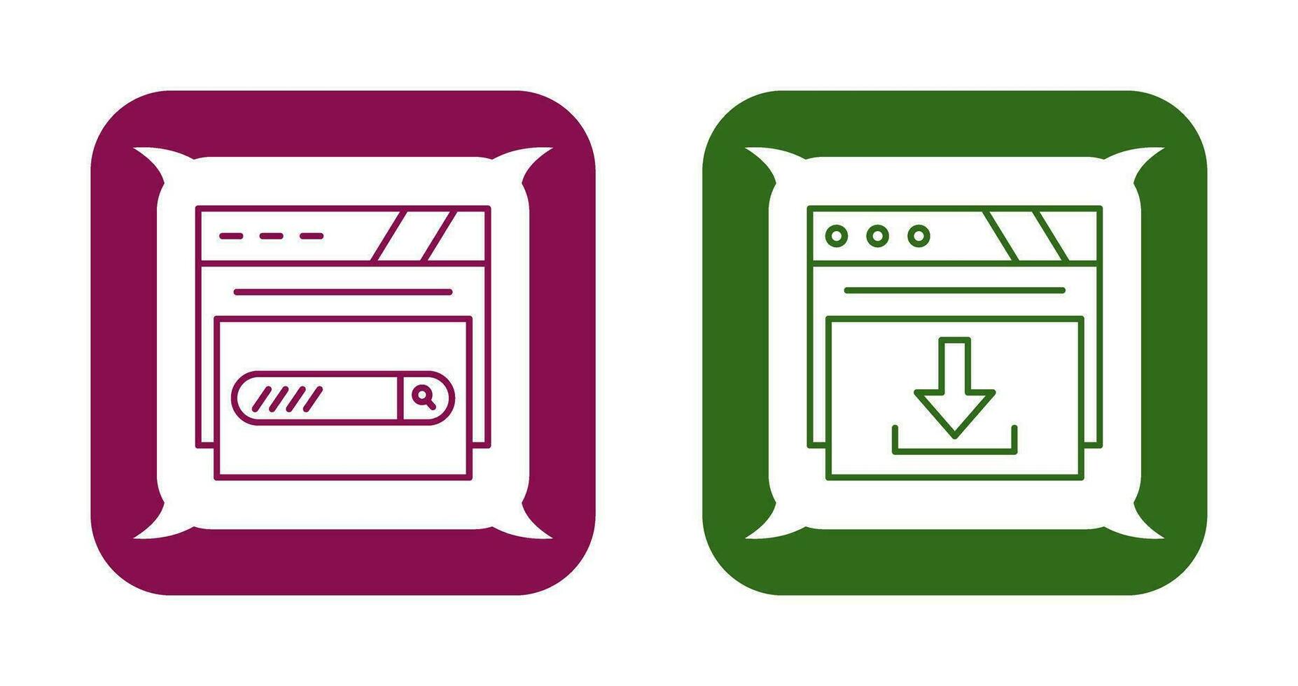 Search Bar and Download Icon vector