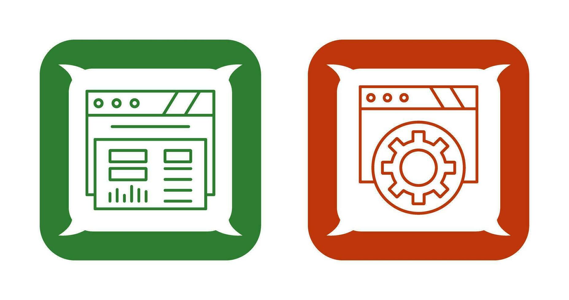 Dashboard and Browser Icon vector