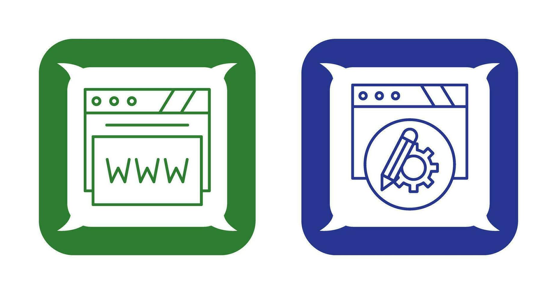 Setting and Web Browser Icon vector