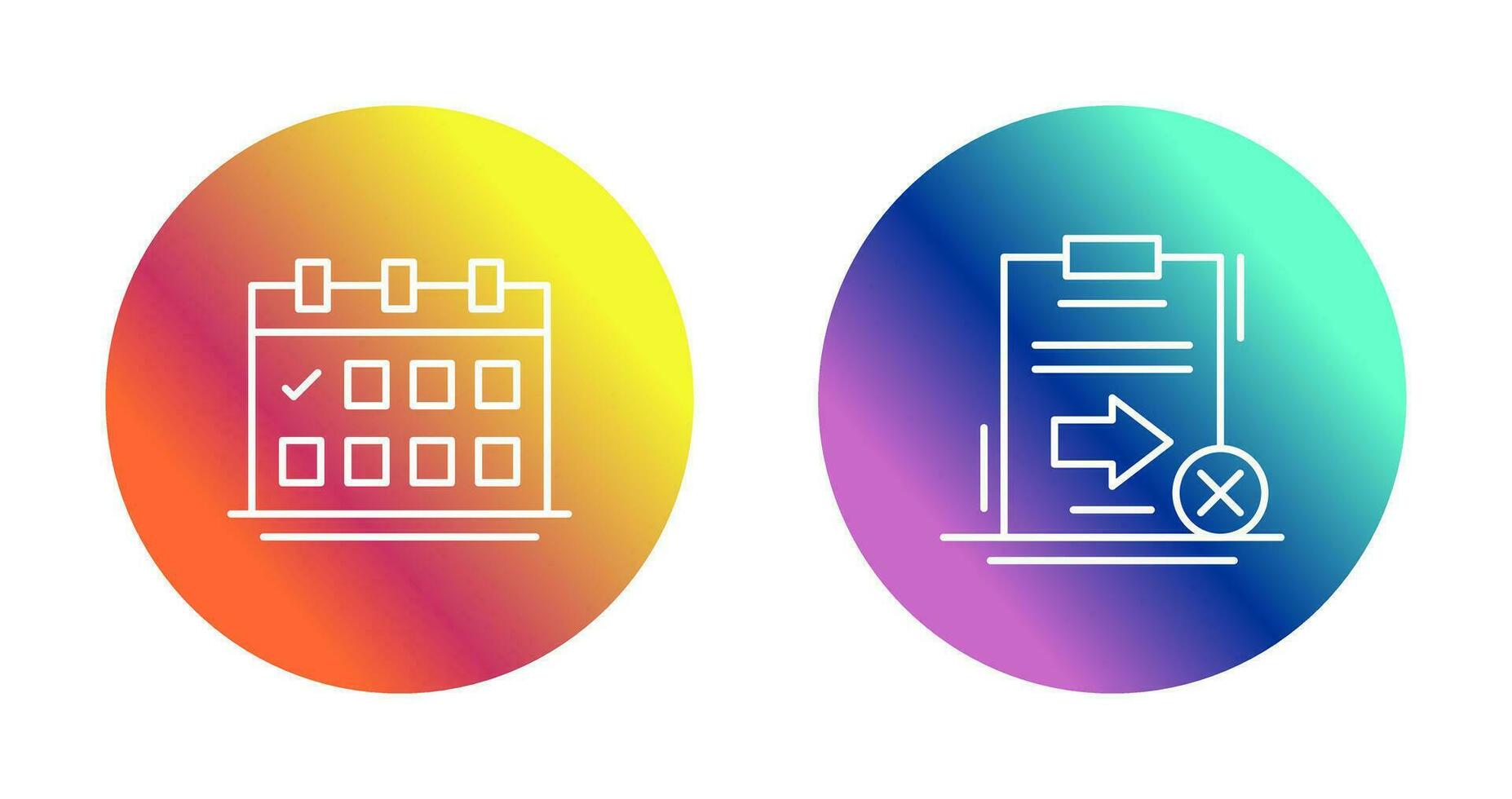 Send Failed and Calender Icon vector