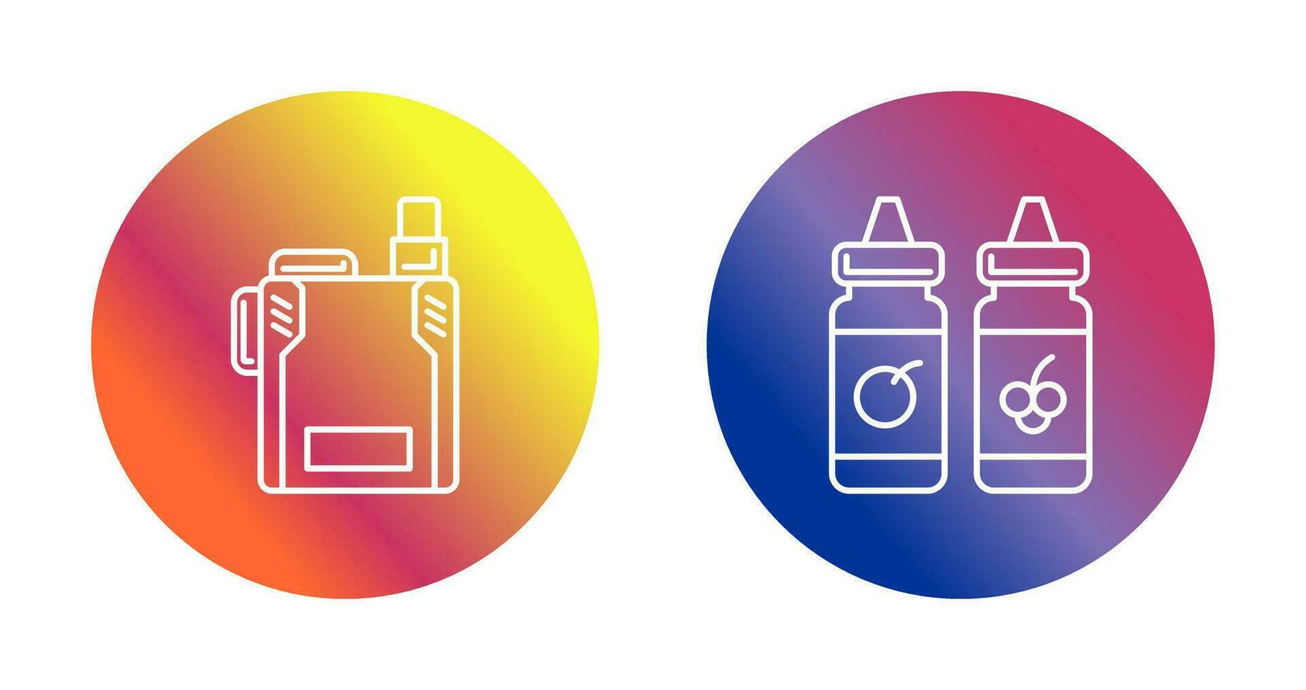 Vape and Vape Liquid Icon vector