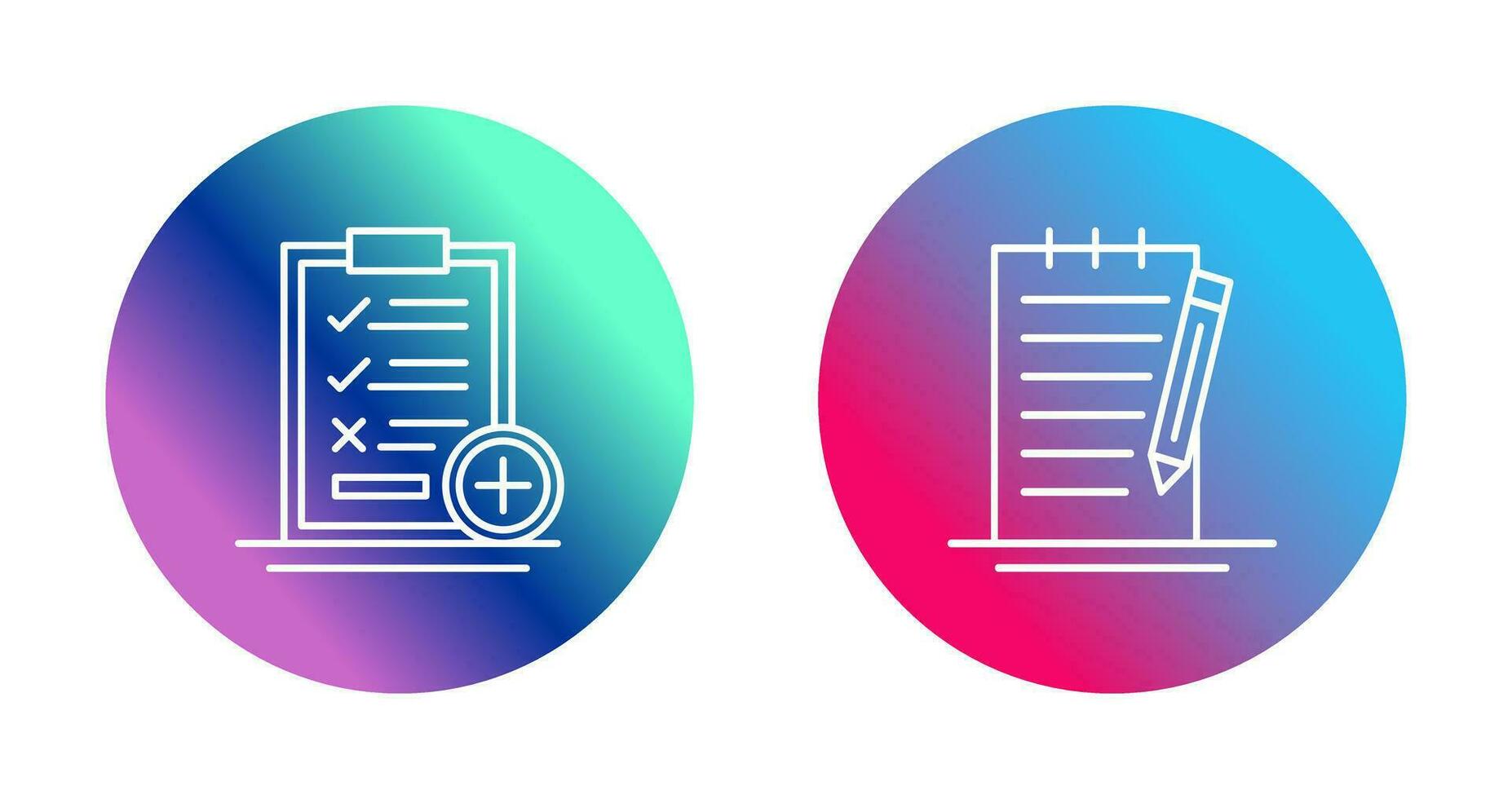 Medical Examination List and Check Up List Icon vector