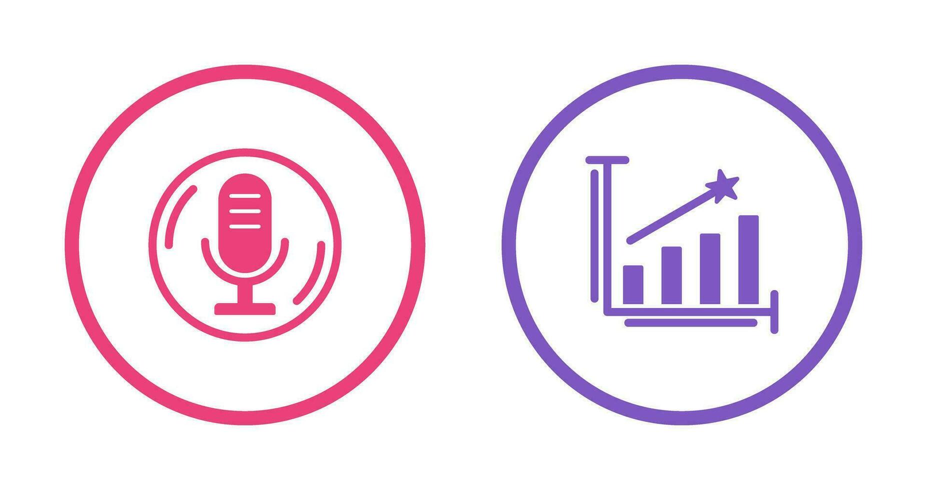 Microphone and Line Bars Icon vector