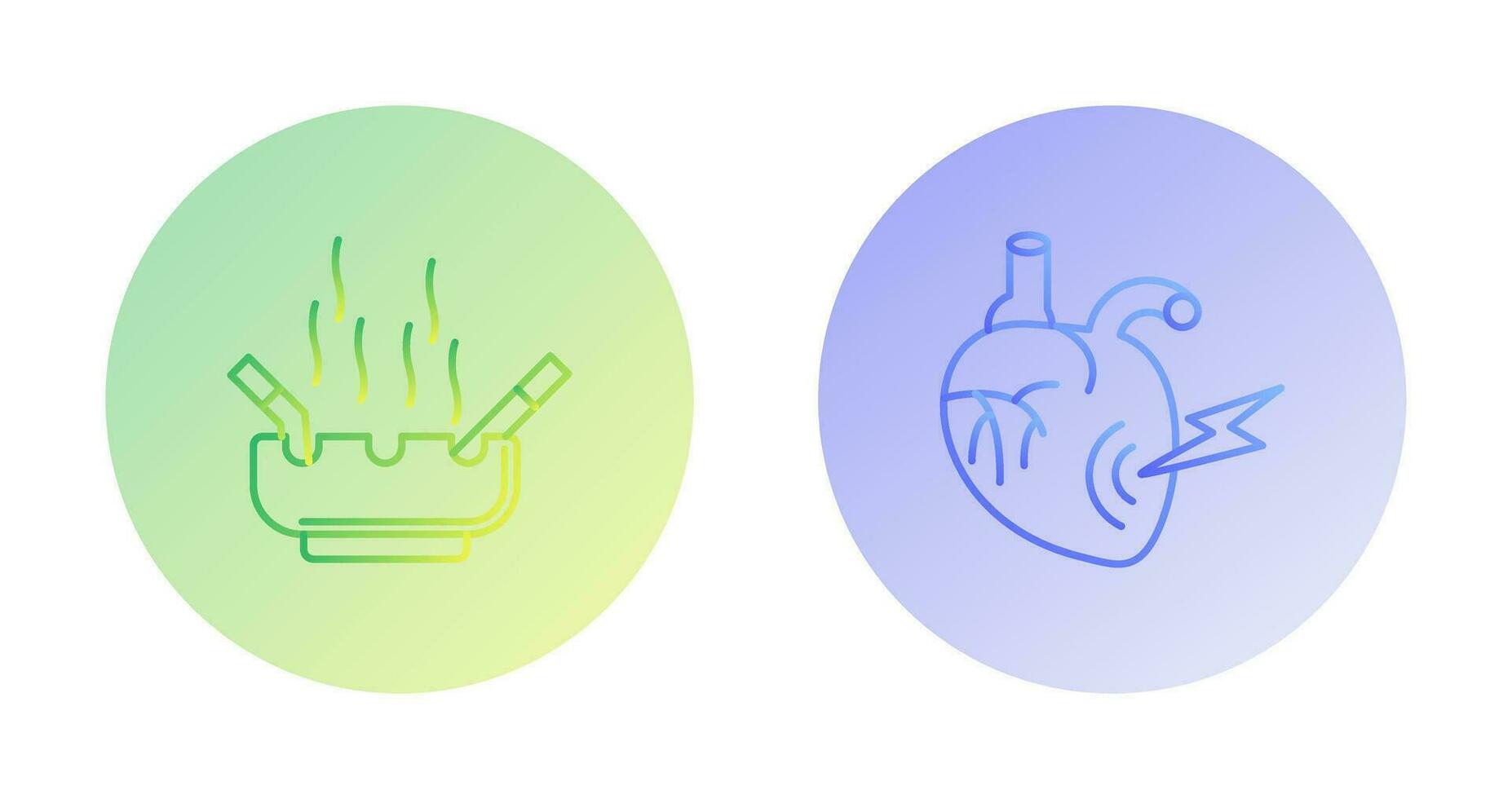 Heart Attack and hashtray Icon vector