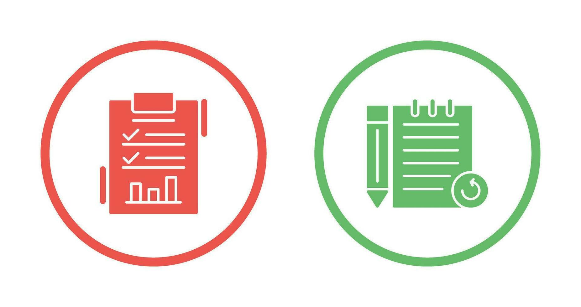 Report List and Rechecked Notes Icon vector