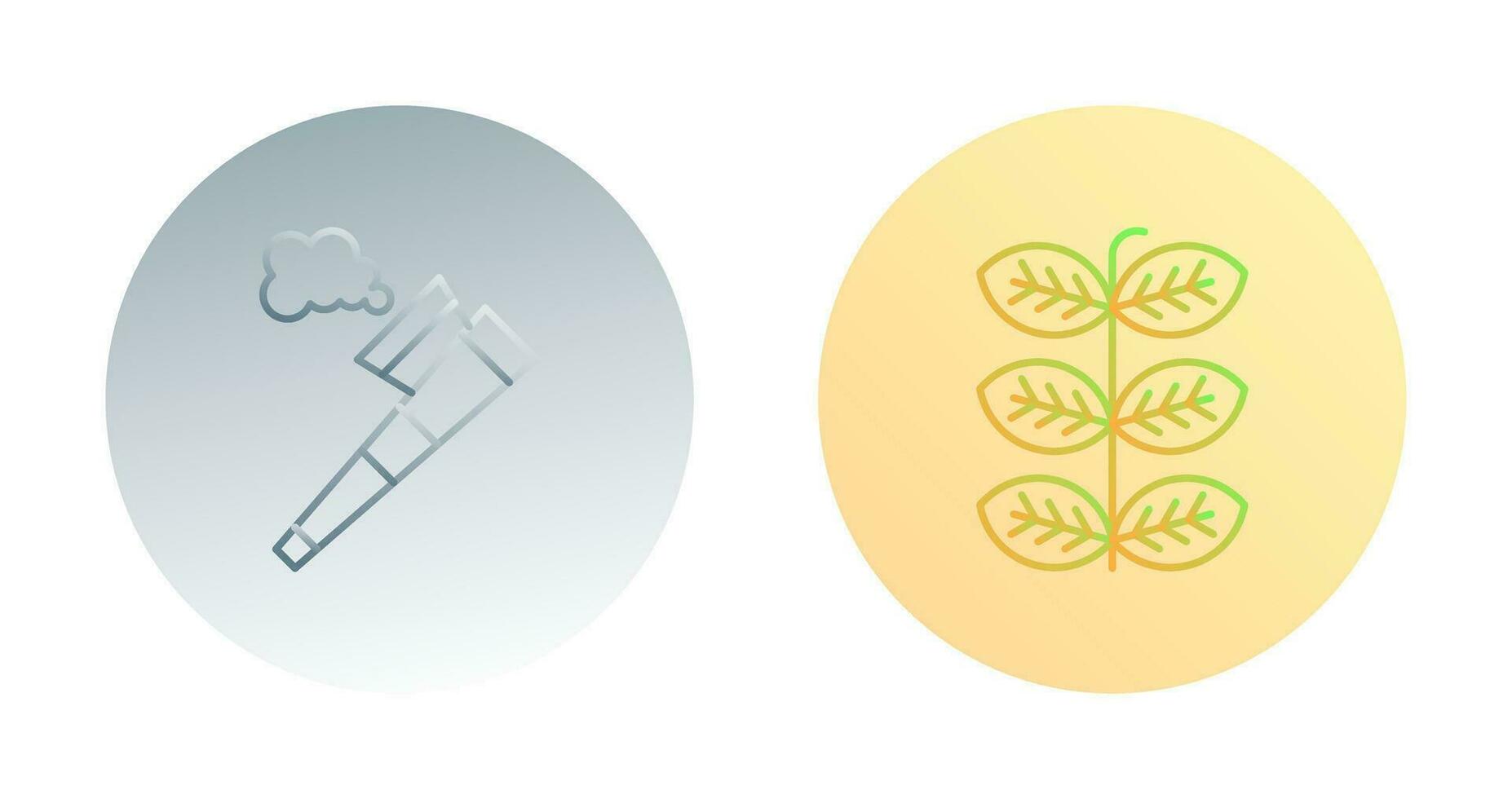 Pipe and Tobacco Leafs Icon vector