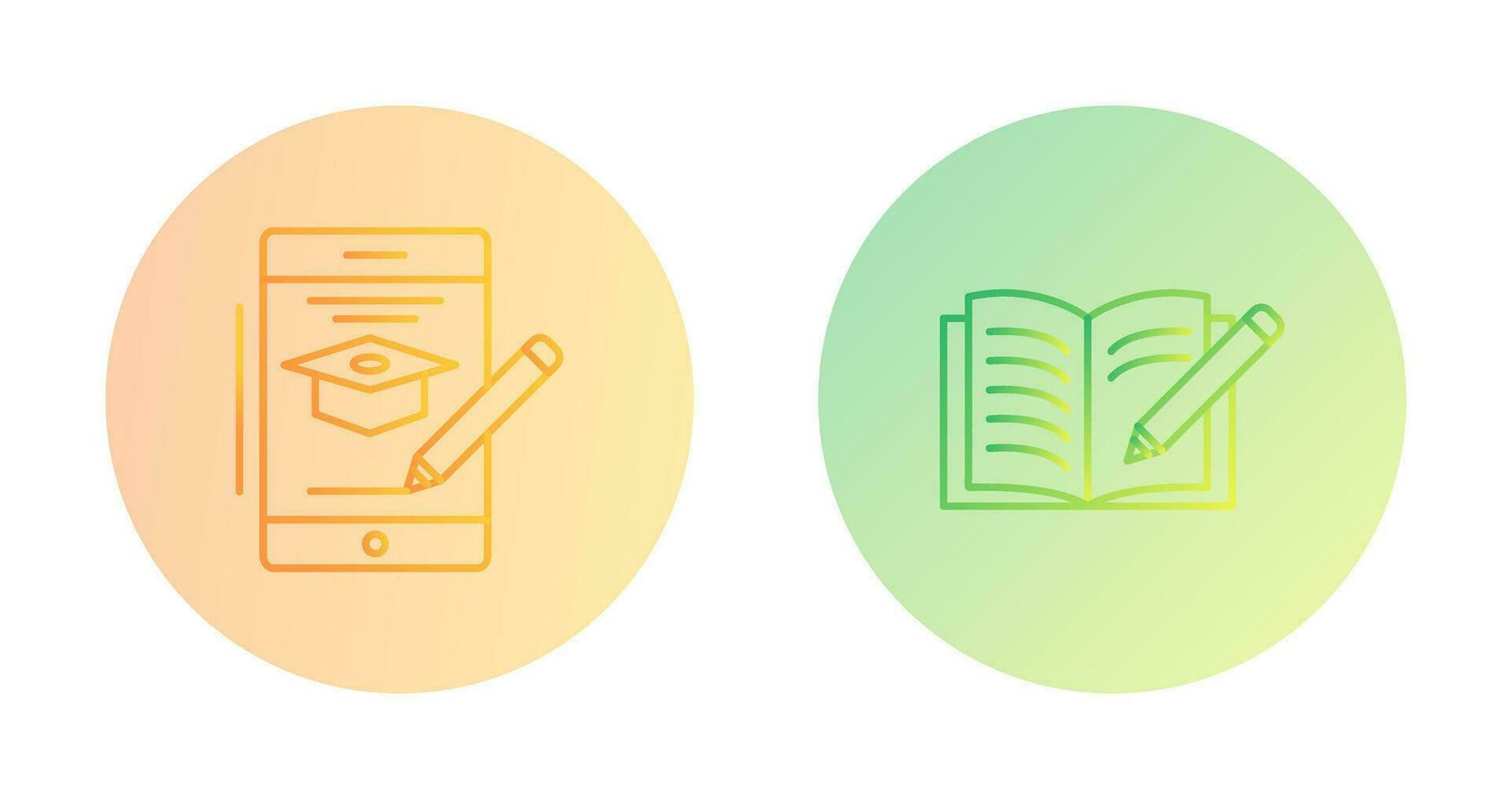 Online Course and Write Icon vector