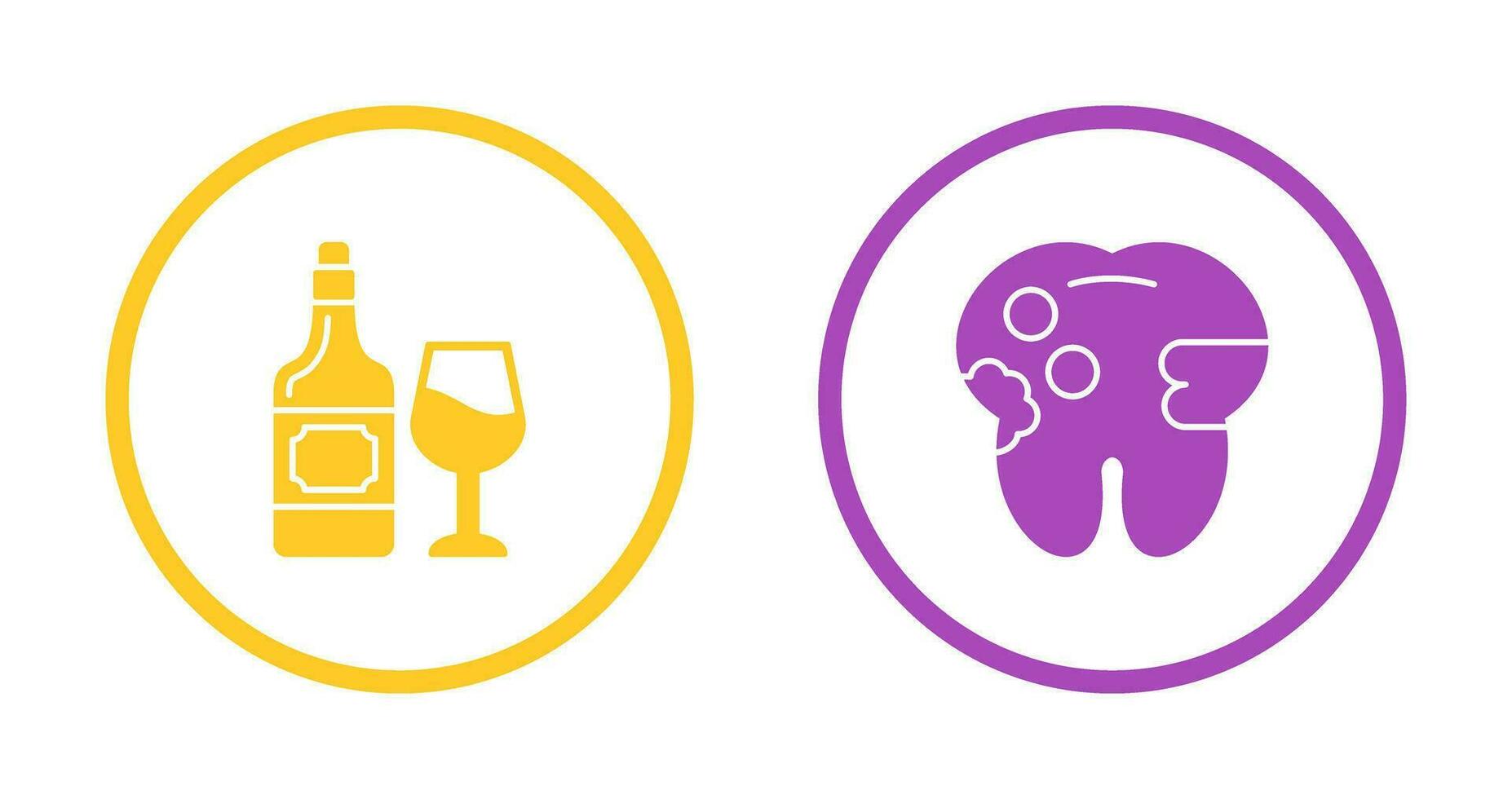 Wine and Caries Icon vector