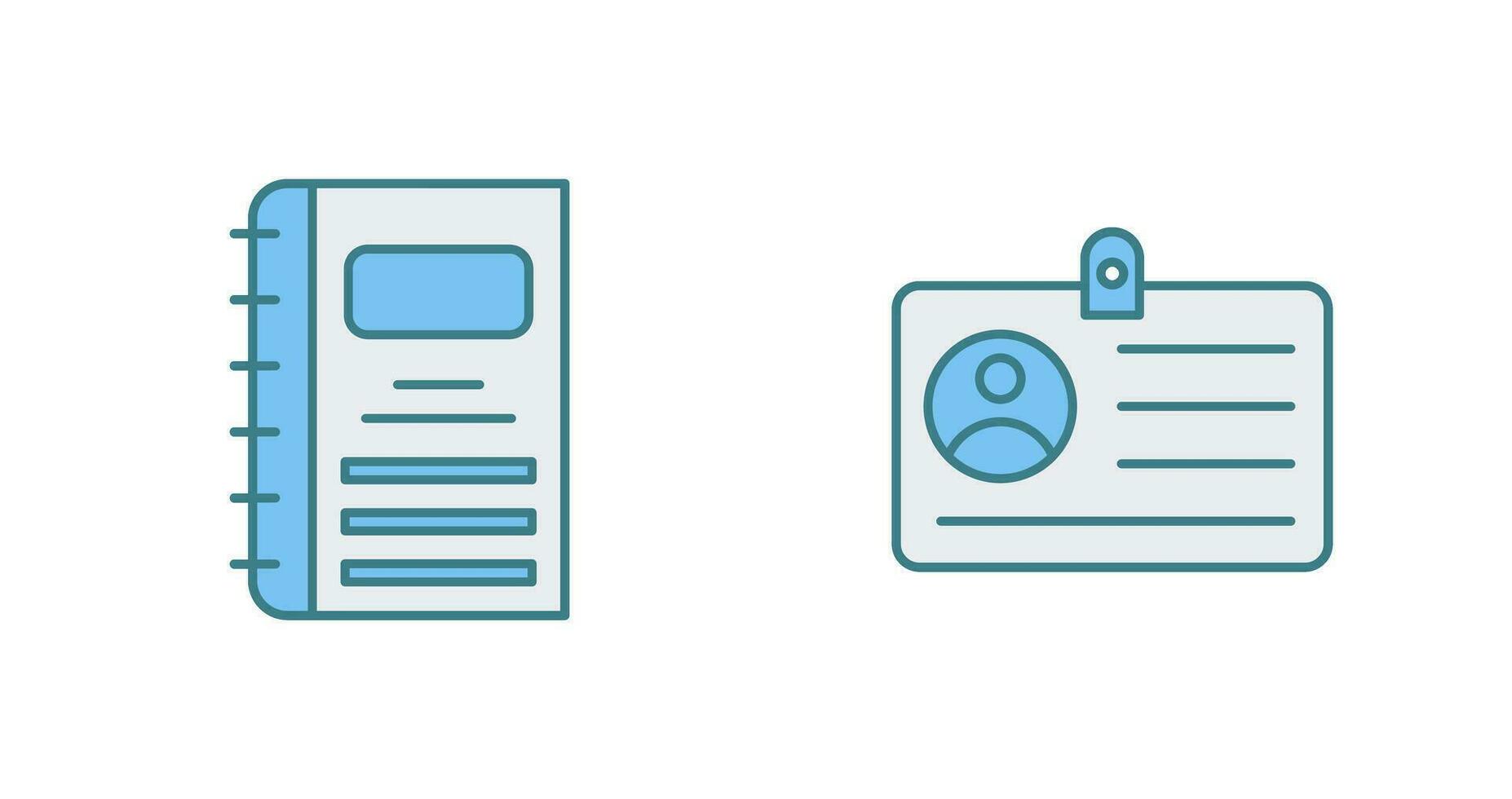 Notebook and CardSnack and Money Icon vector