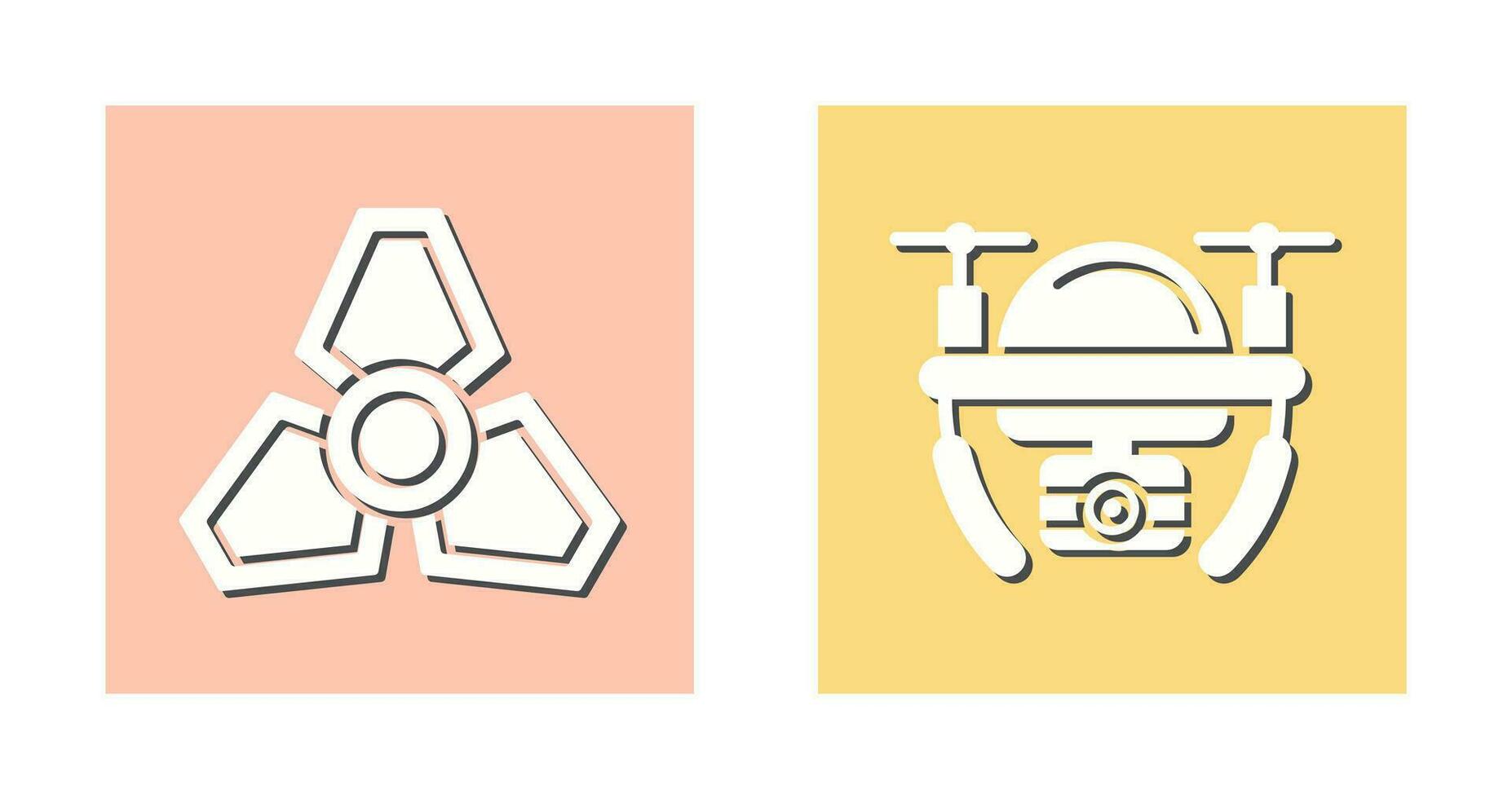 lander and camera drone Icon vector