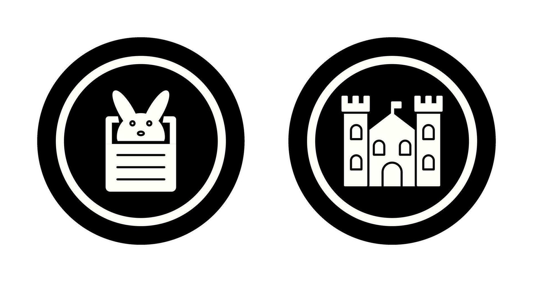 Bunny and Castle Icon vector