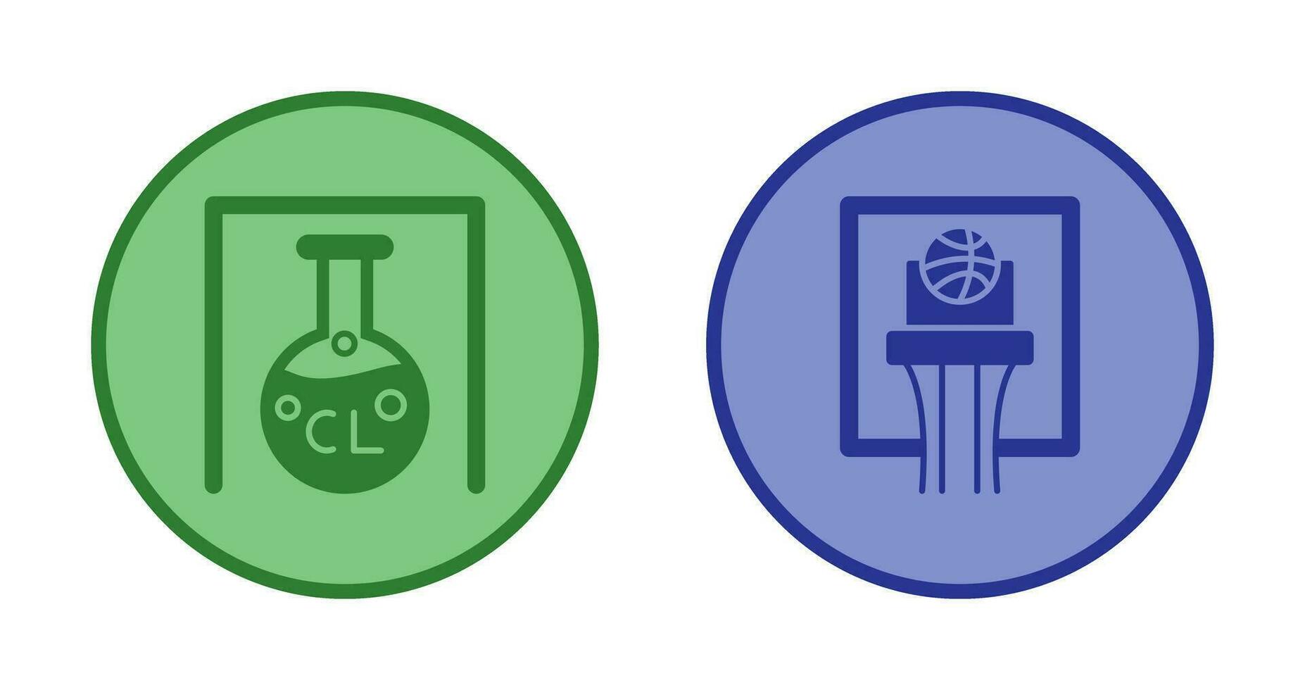 Flask and Basketball Icon vector