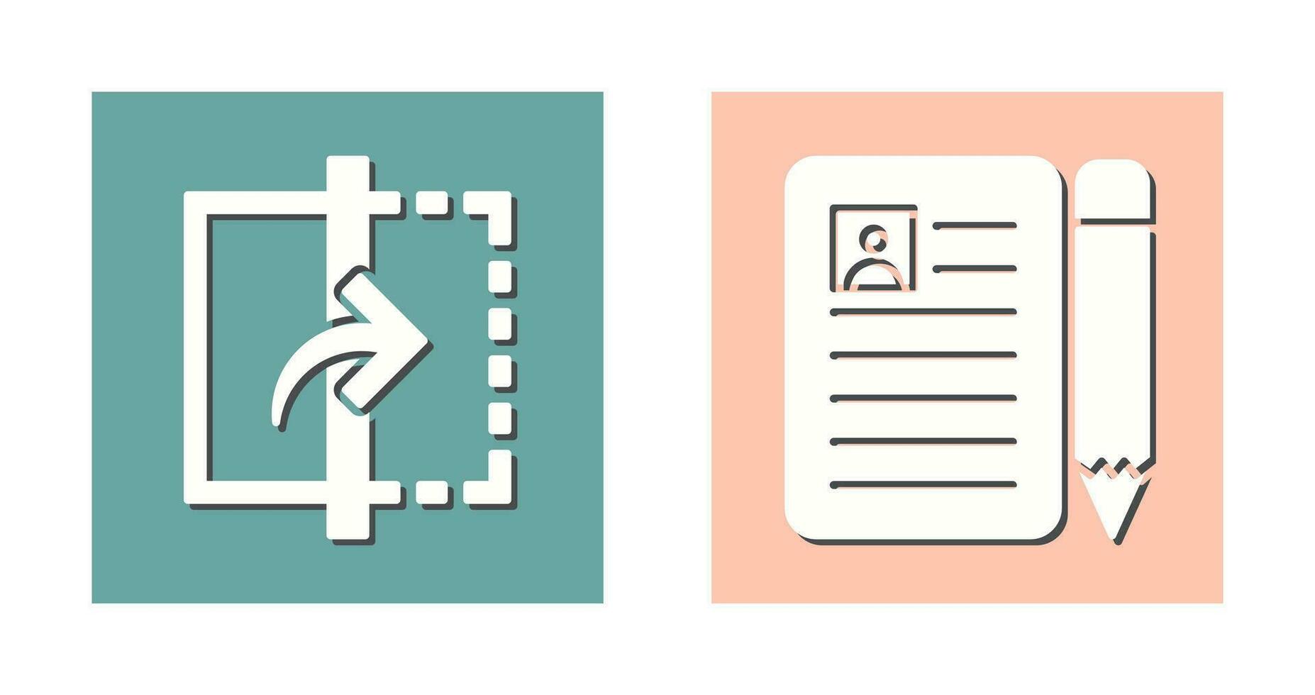 reflect and cv  Icon vector