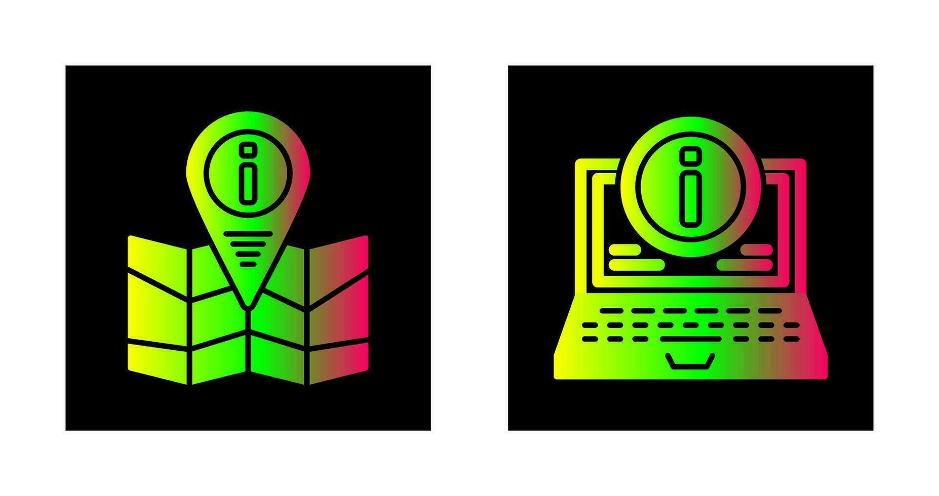 information point and laptop Icon vector