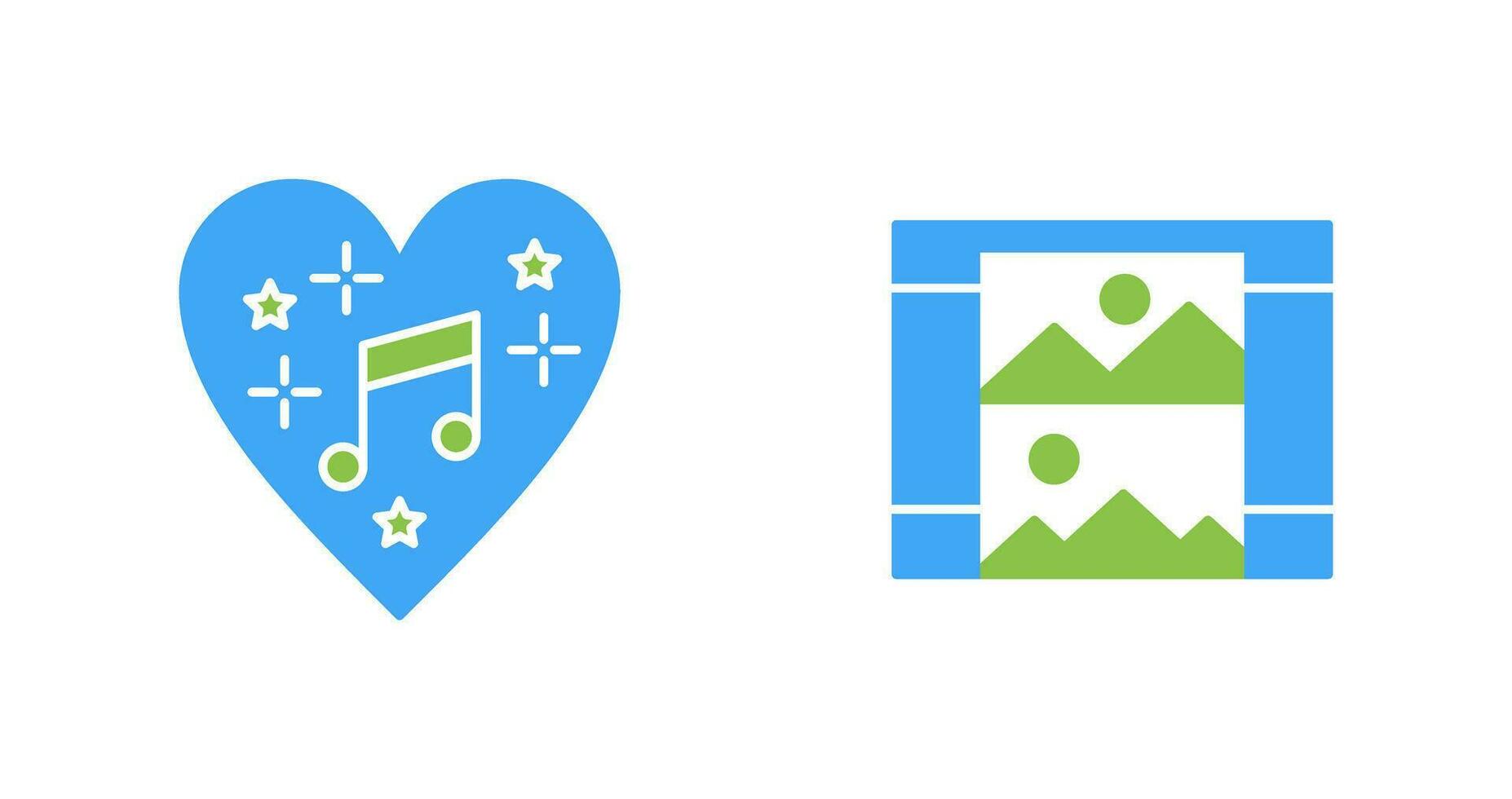 Music and Gallery Icon vector
